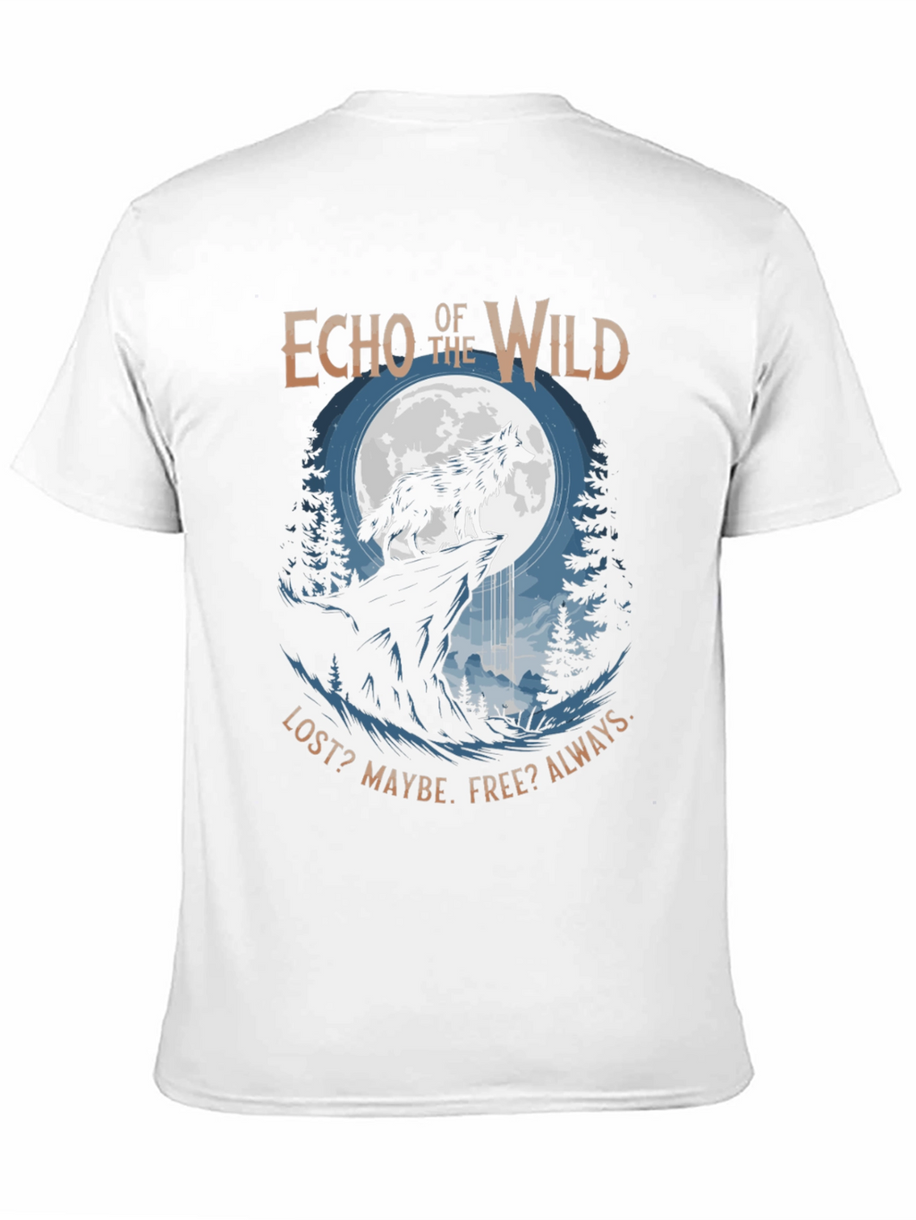 Echo of the Wild Wolf Graphic T-Shirt