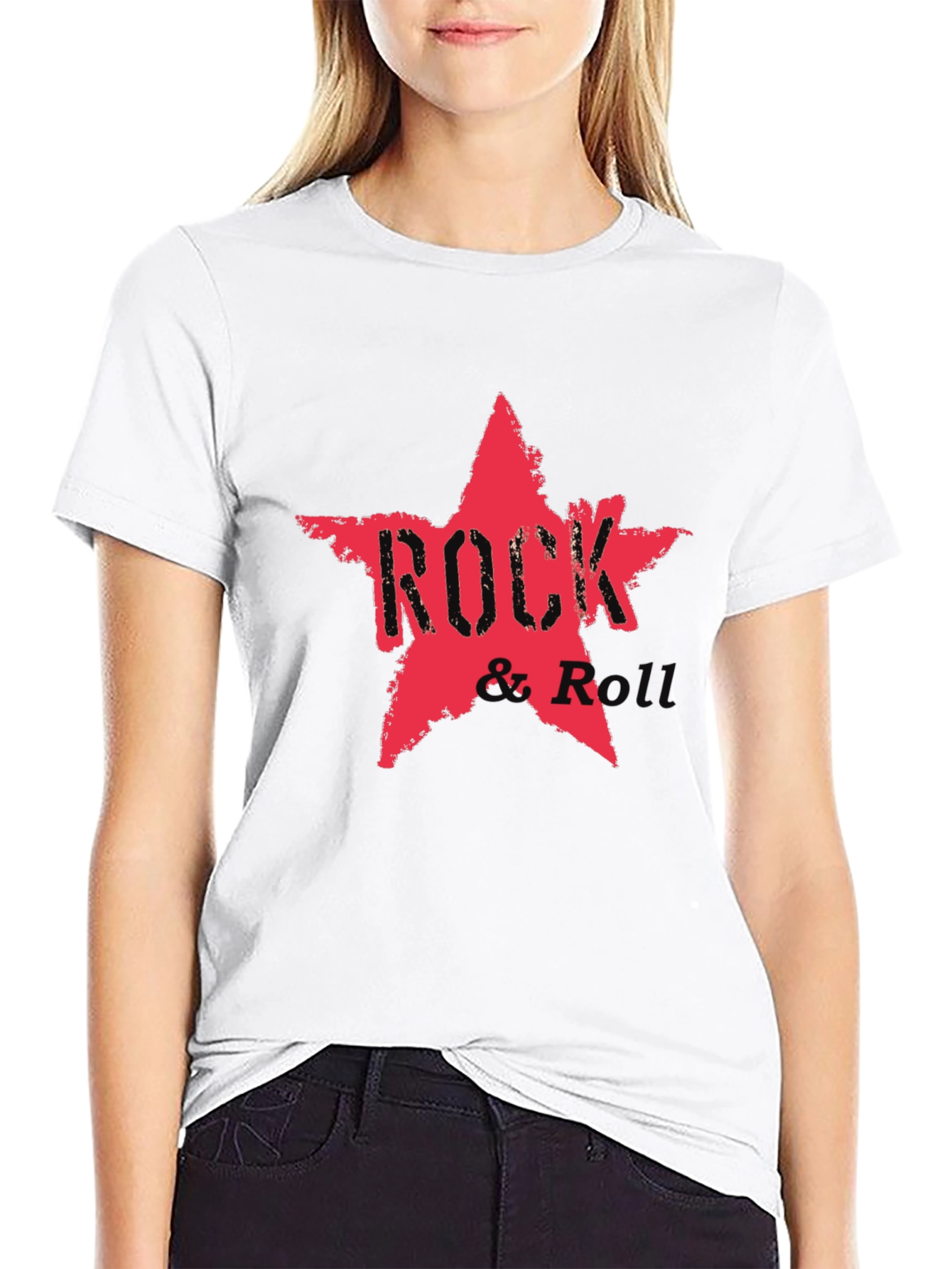 Rock & Roll Star Graphic Tee - Black