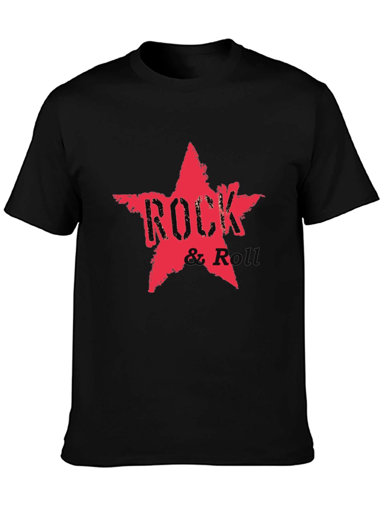 Rock & Roll Star Graphic Tee - Black