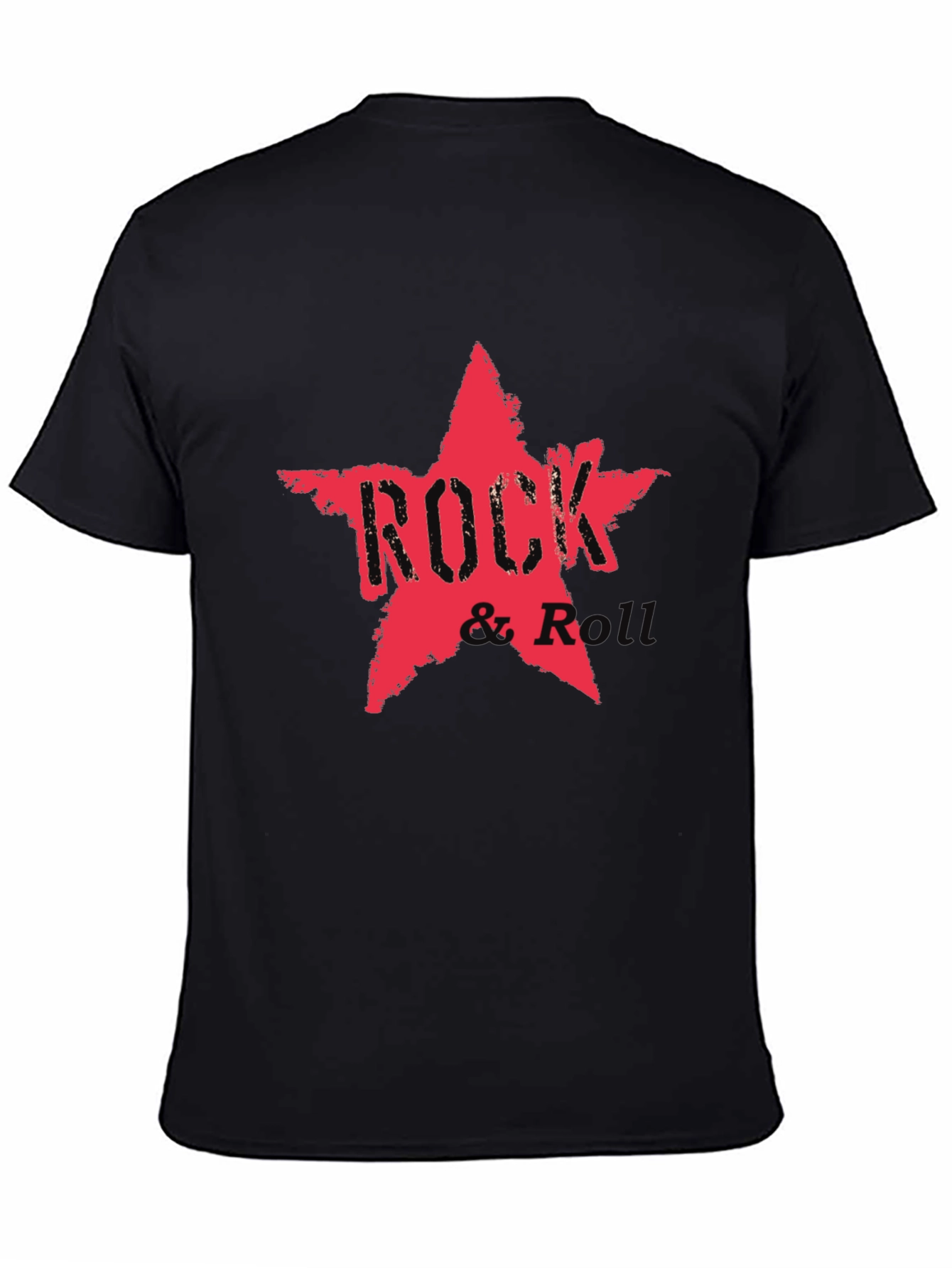 Rock & Roll Star Graphic Tee - Black