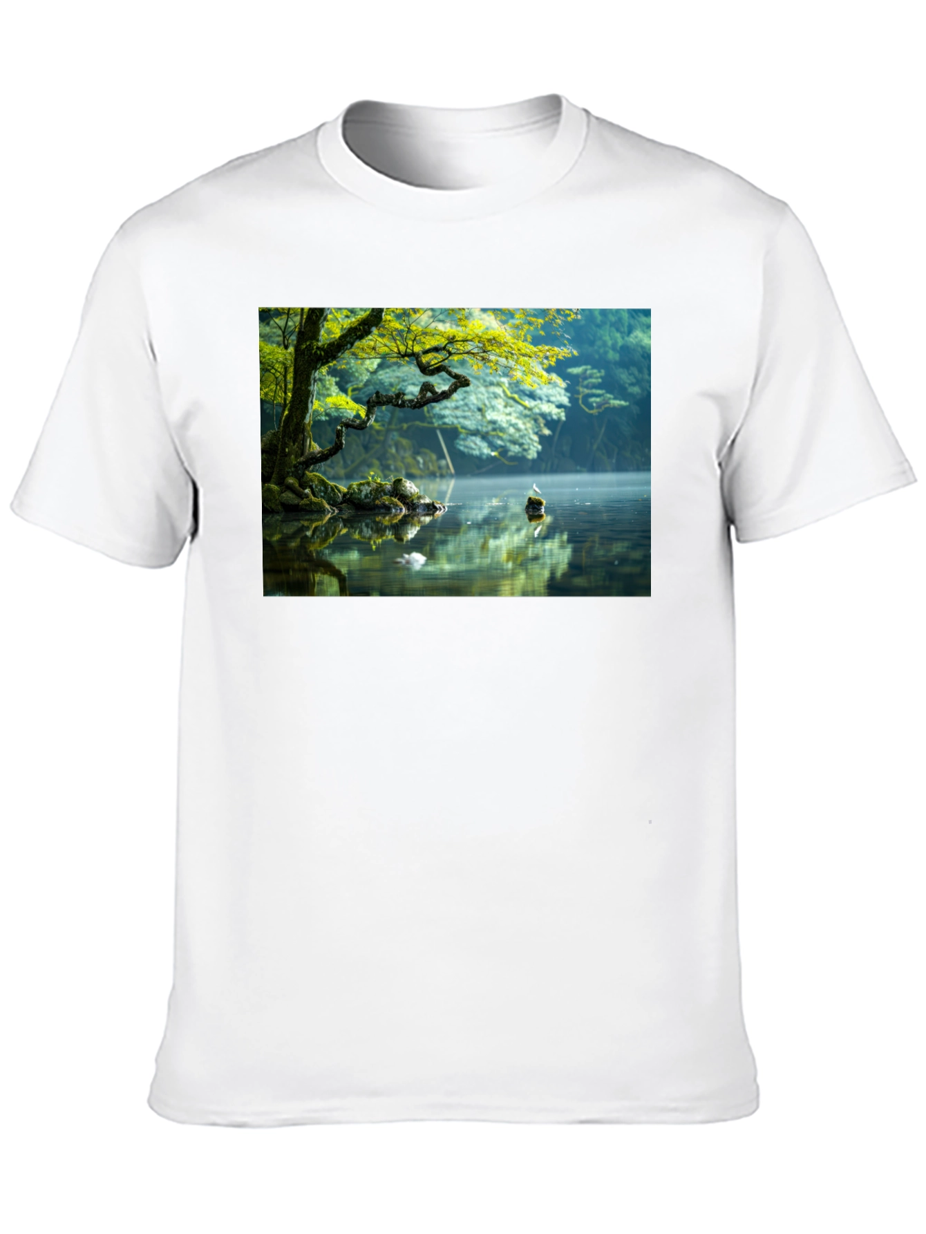 Natures Reflection Black Tee