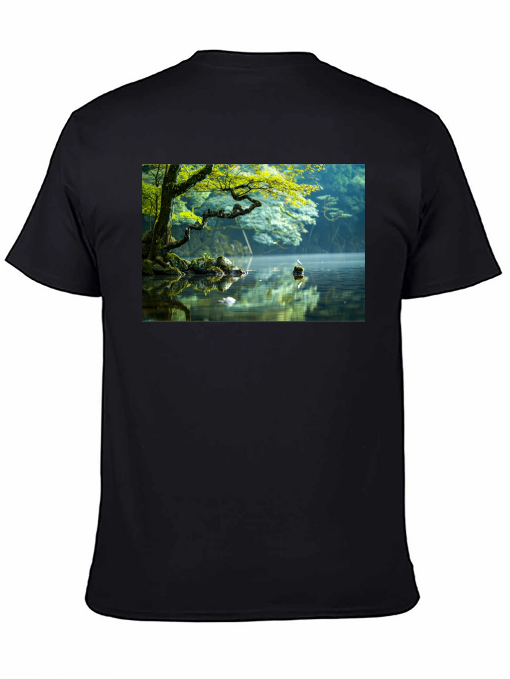 Natures Reflection Black Tee