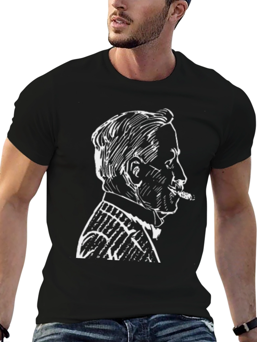 Classic Man Cigar T-Shirt - Black