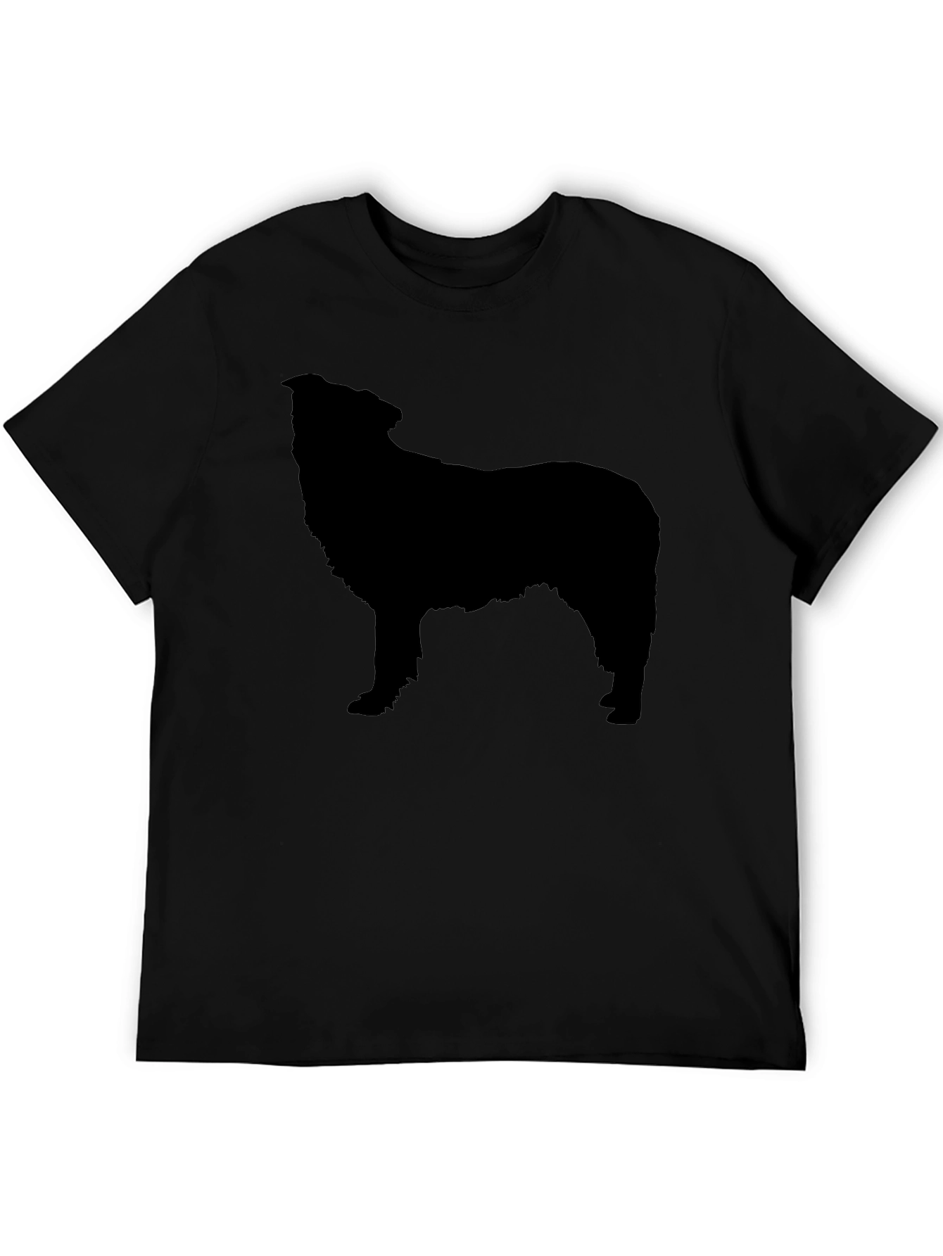Dog Silhouette Graphic Tee - Mens Black T-Shirt