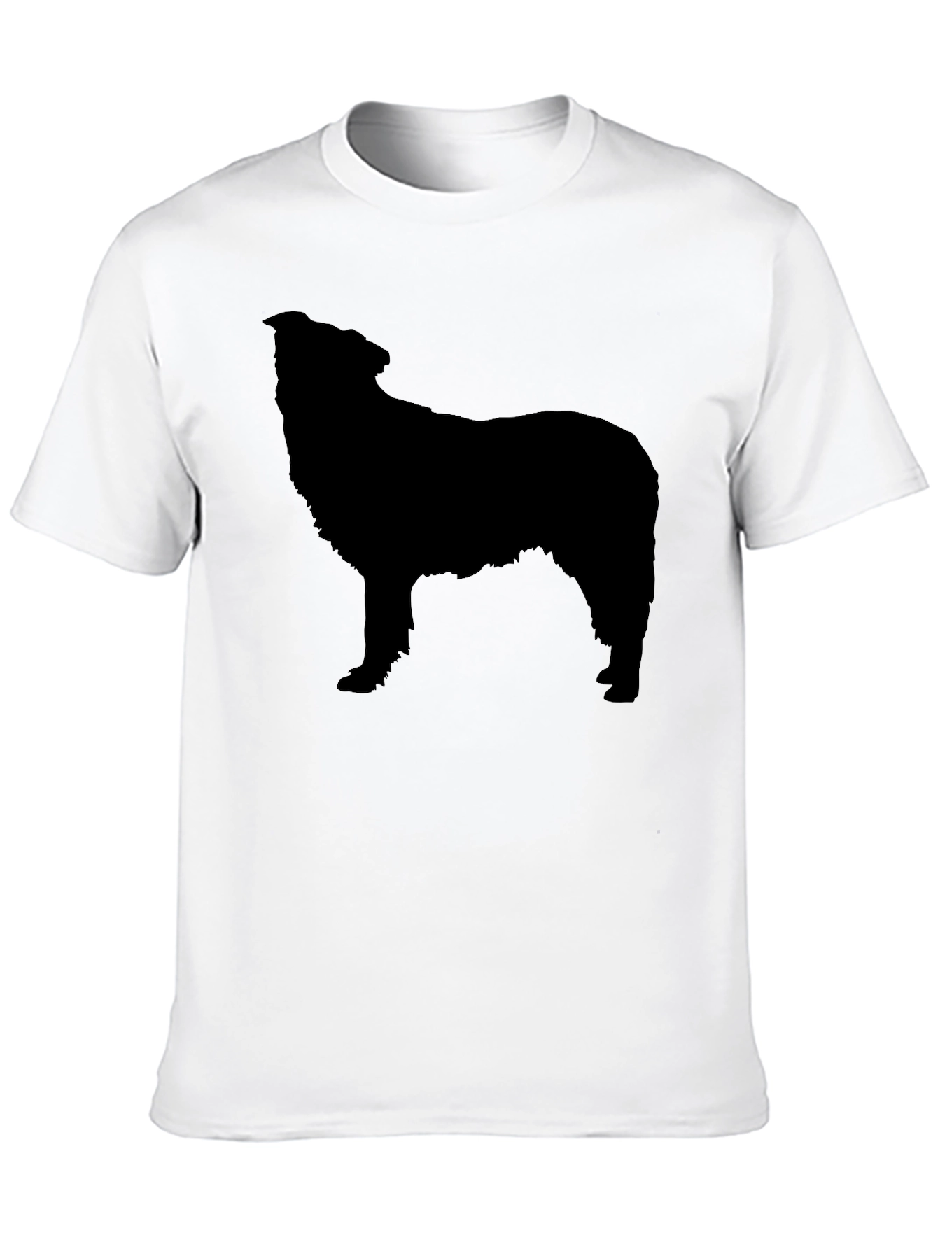 Dog Silhouette Graphic Tee - Mens Black T-Shirt