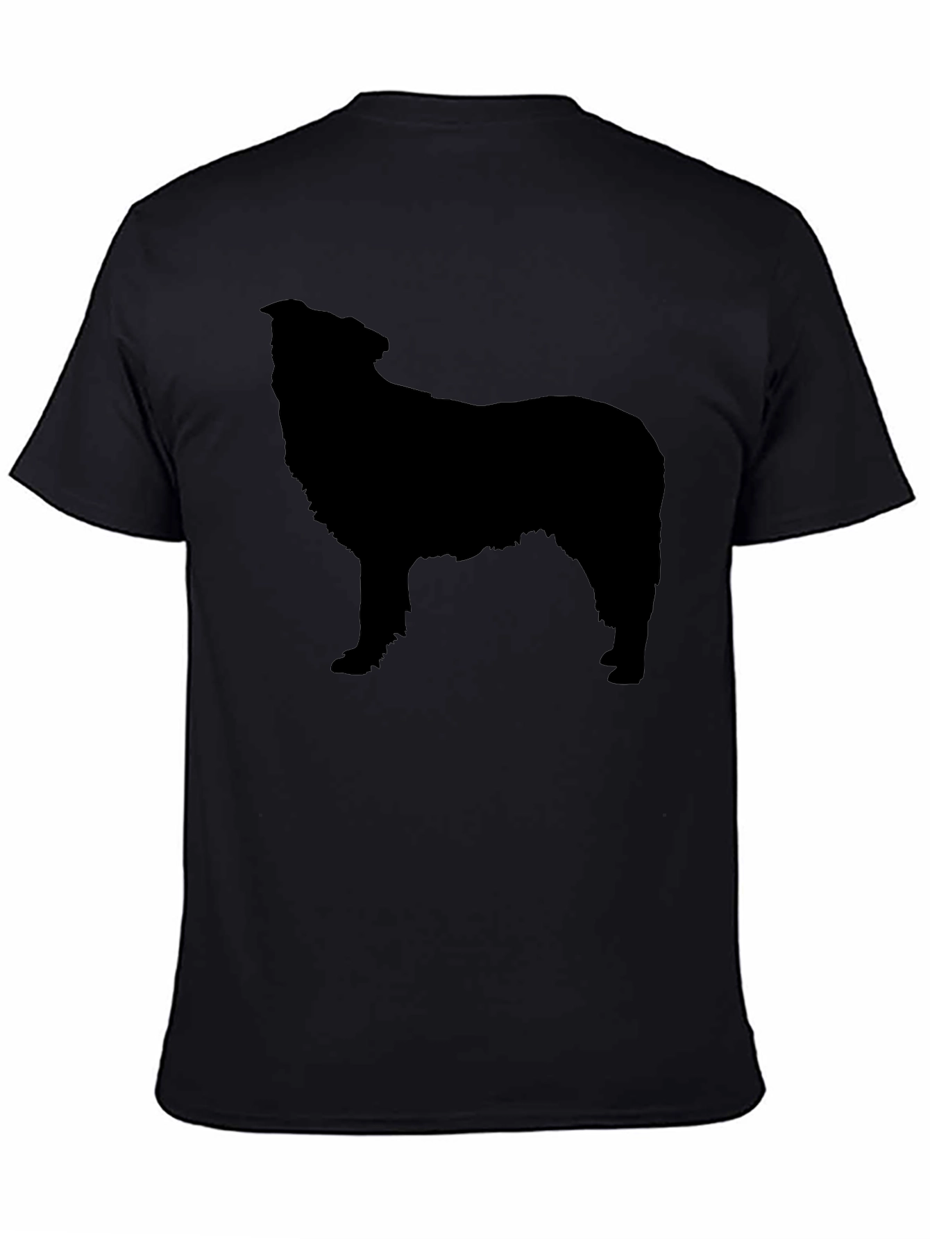 Dog Silhouette Graphic Tee - Mens Black T-Shirt