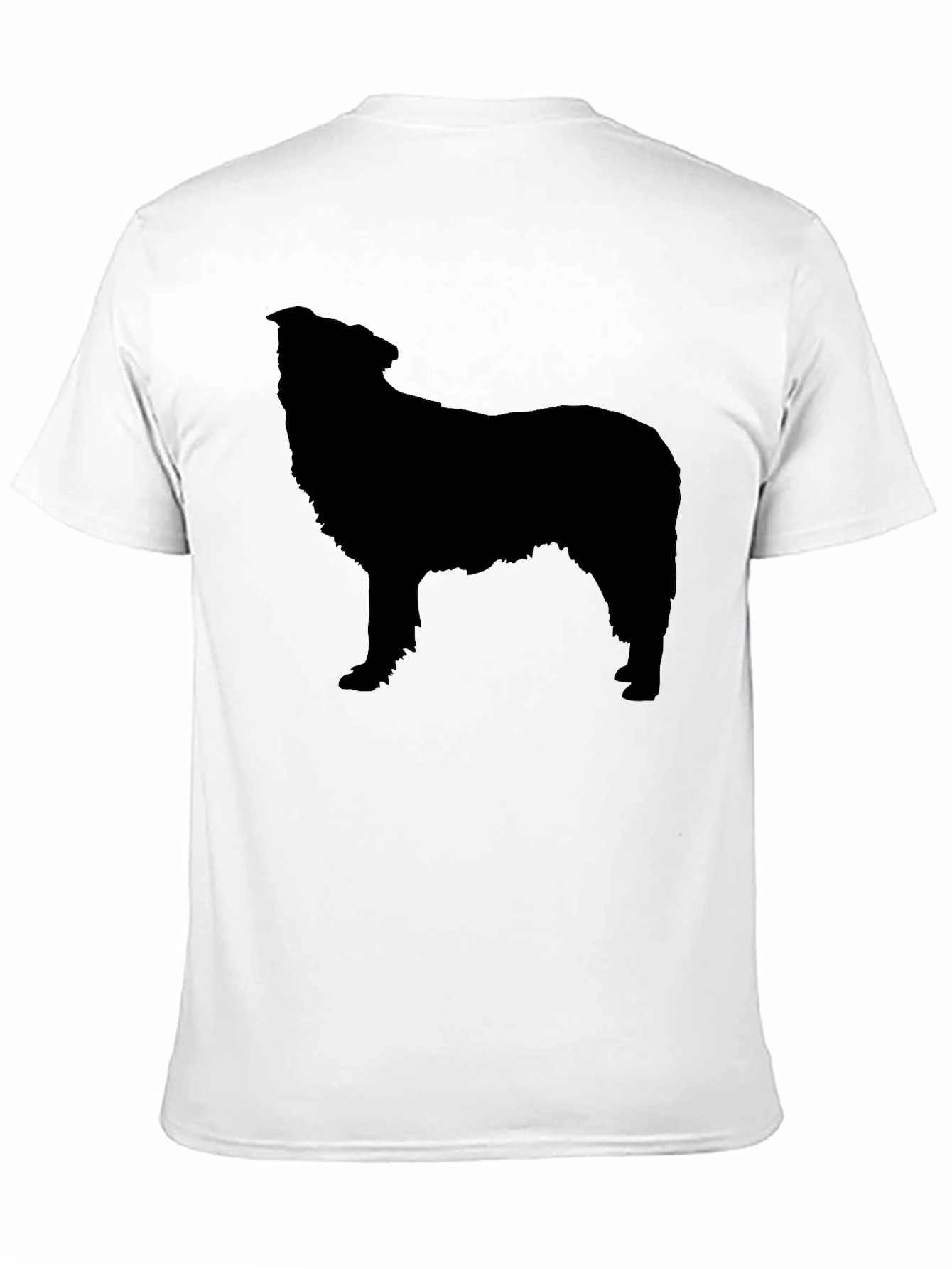Dog Silhouette Graphic Tee - Mens Black T-Shirt