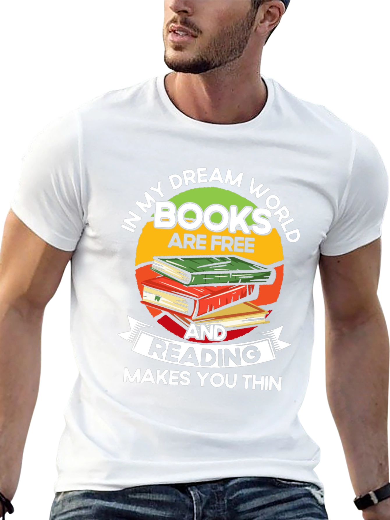 Book Lover T-Shirt: Reading Makes You Thin