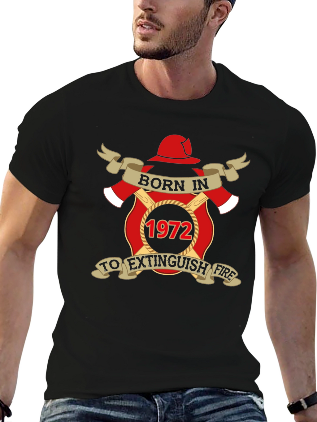 Born in 1972 Firefighter T-Shirt