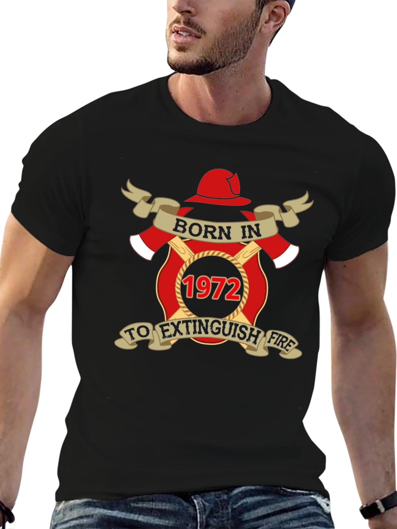 Born in 1972 Firefighter T-Shirt