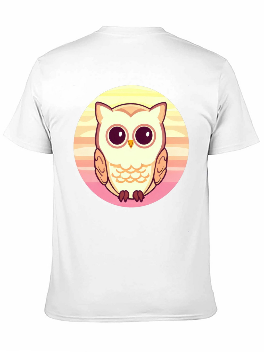 Cute Owl Graphic Print Black T-Shirt