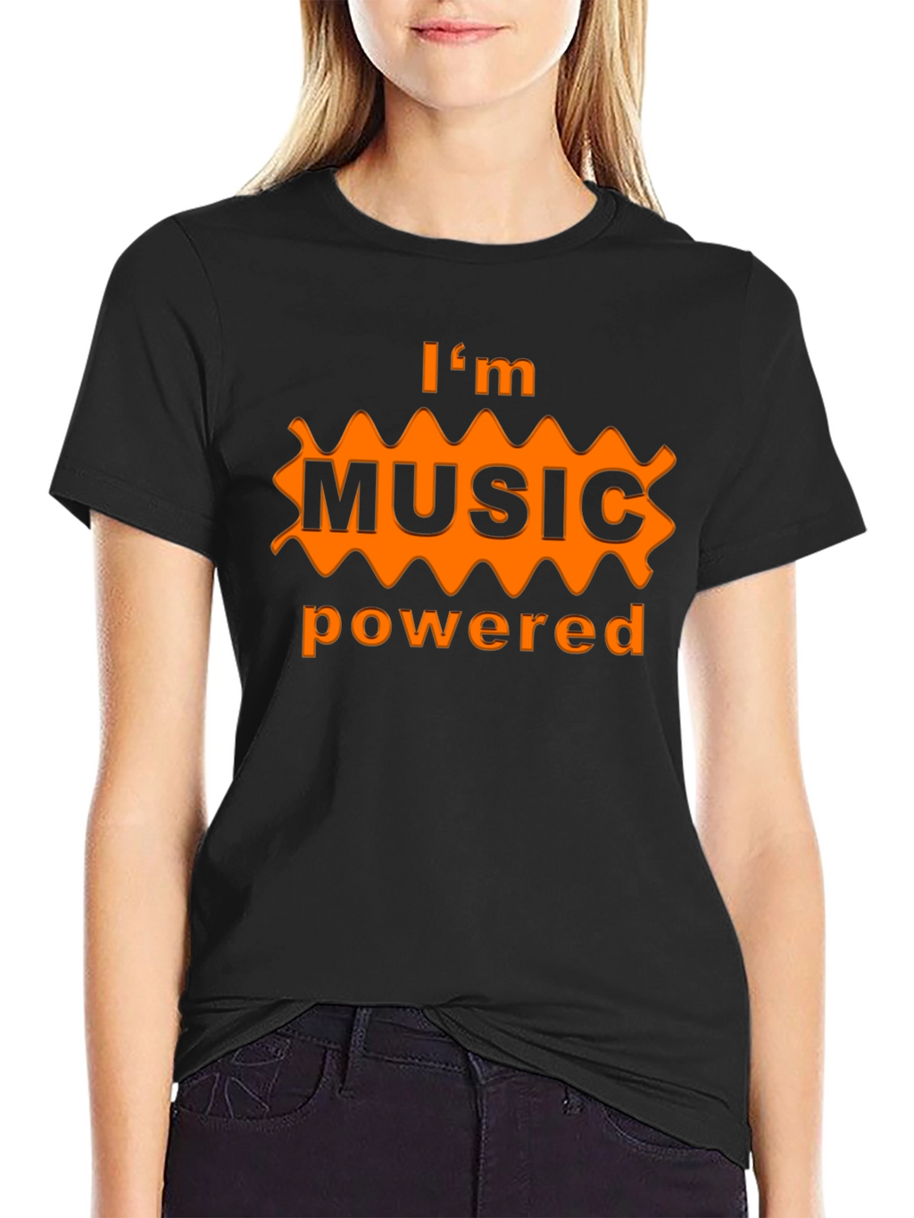 Im Music Powered Black T-Shirt