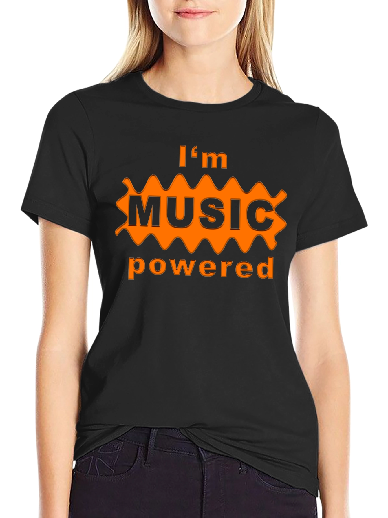 Im Music Powered Black T-Shirt