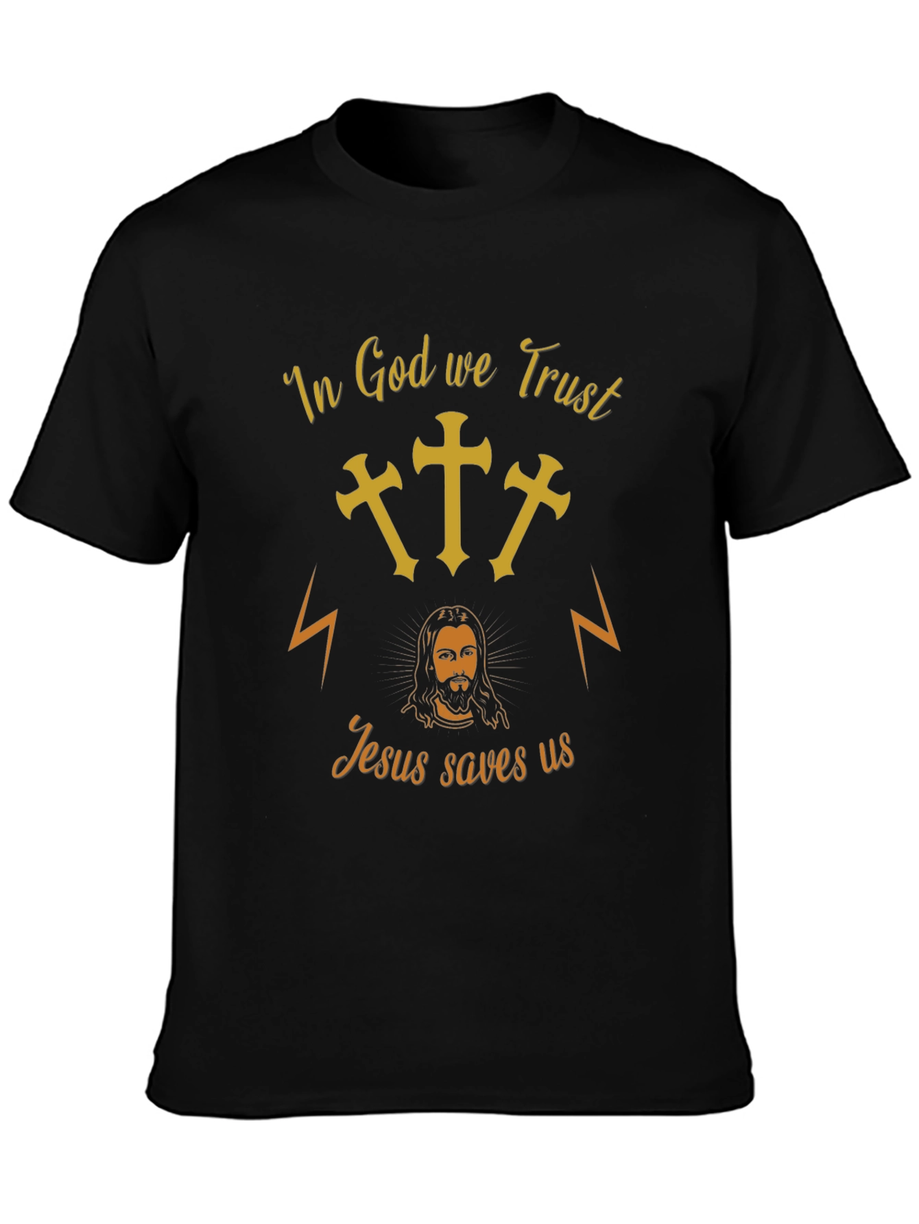 In God We Trust Graphic T-Shirt - Jesus Saves