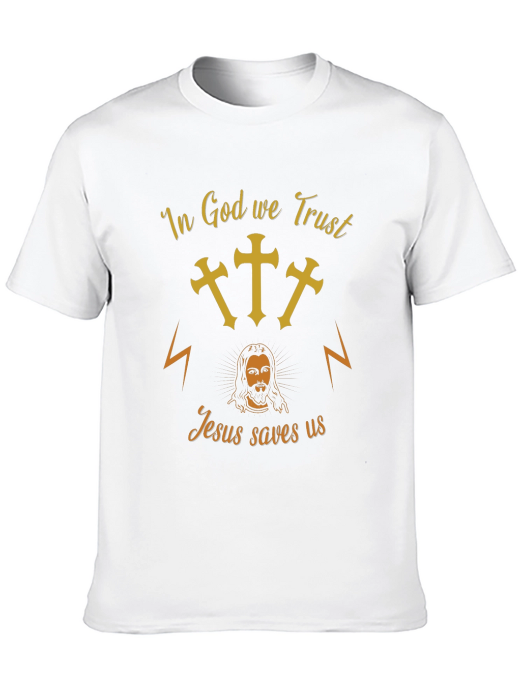 In God We Trust Graphic T-Shirt - Jesus Saves