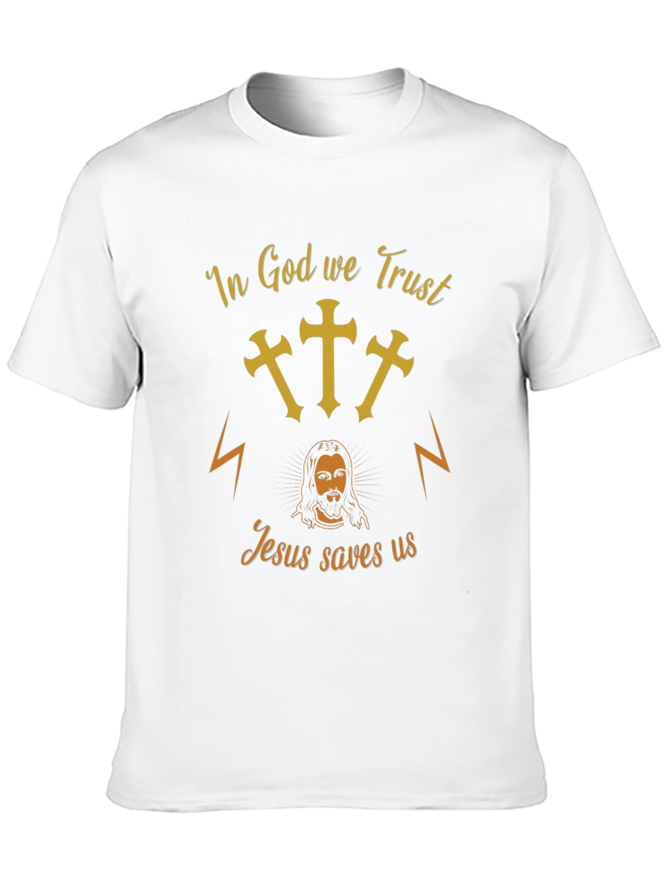 In God We Trust Graphic T-Shirt - Jesus Saves