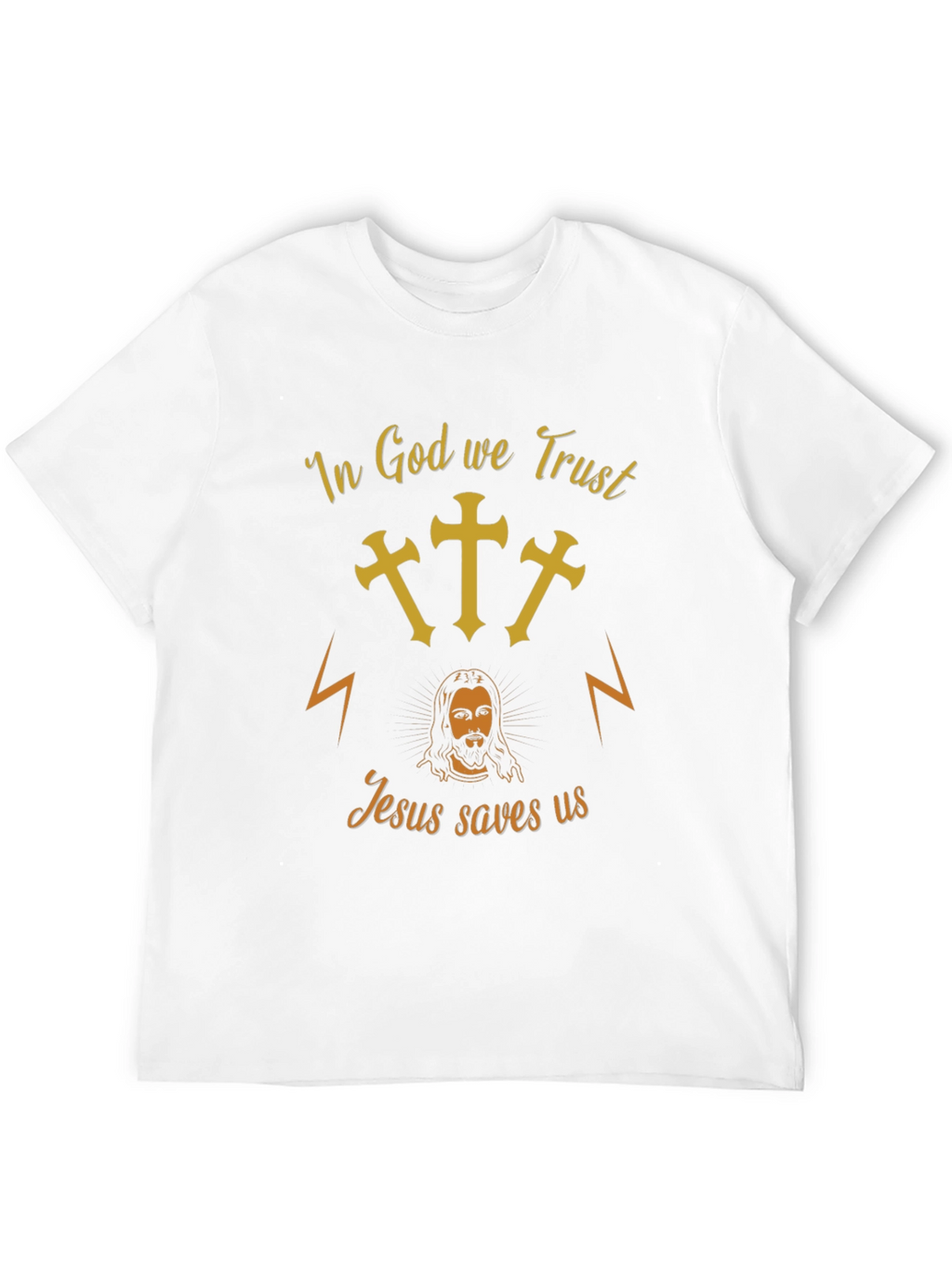 In God We Trust Graphic T-Shirt - Jesus Saves
