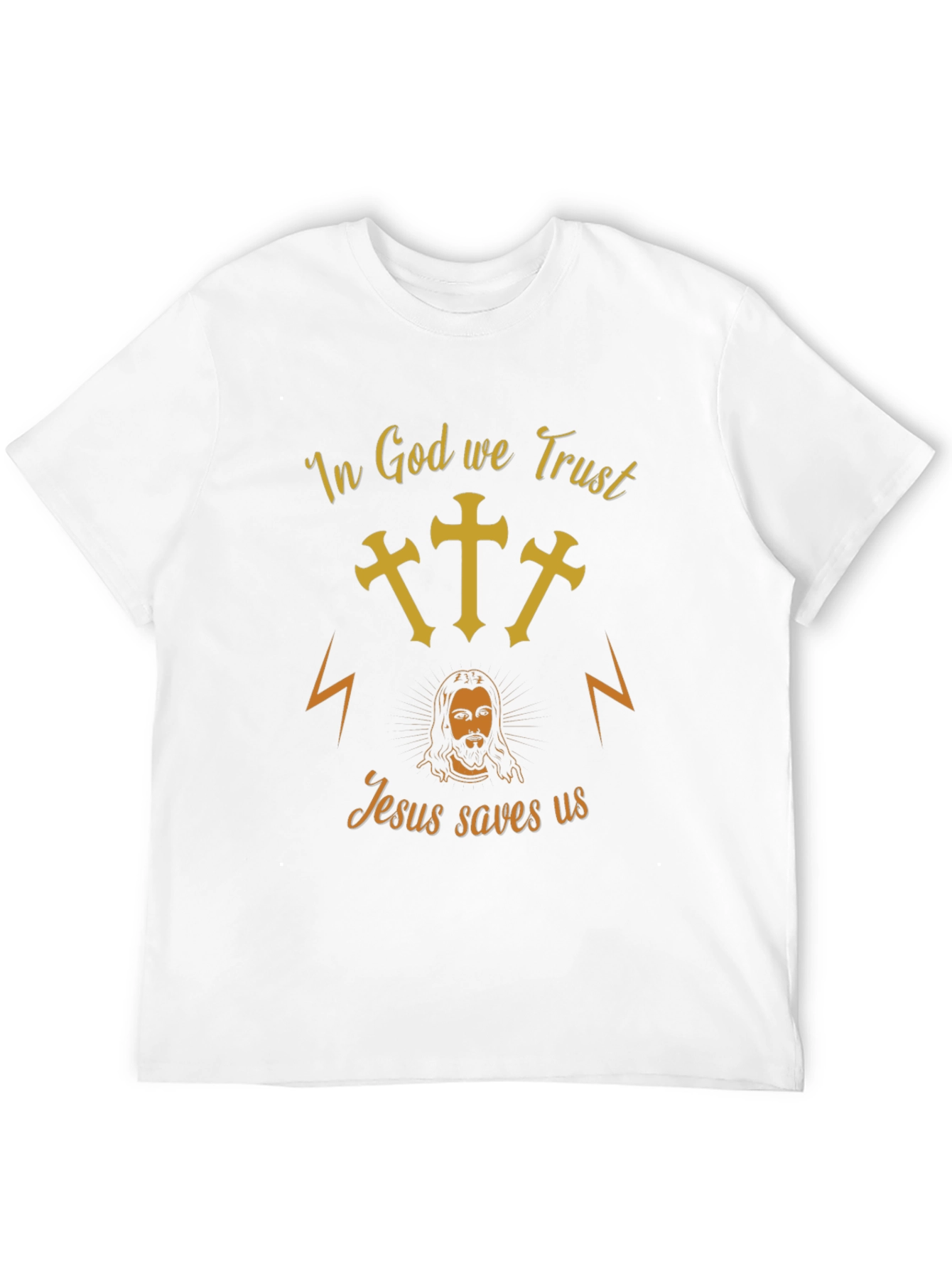 In God We Trust Graphic T-Shirt - Jesus Saves