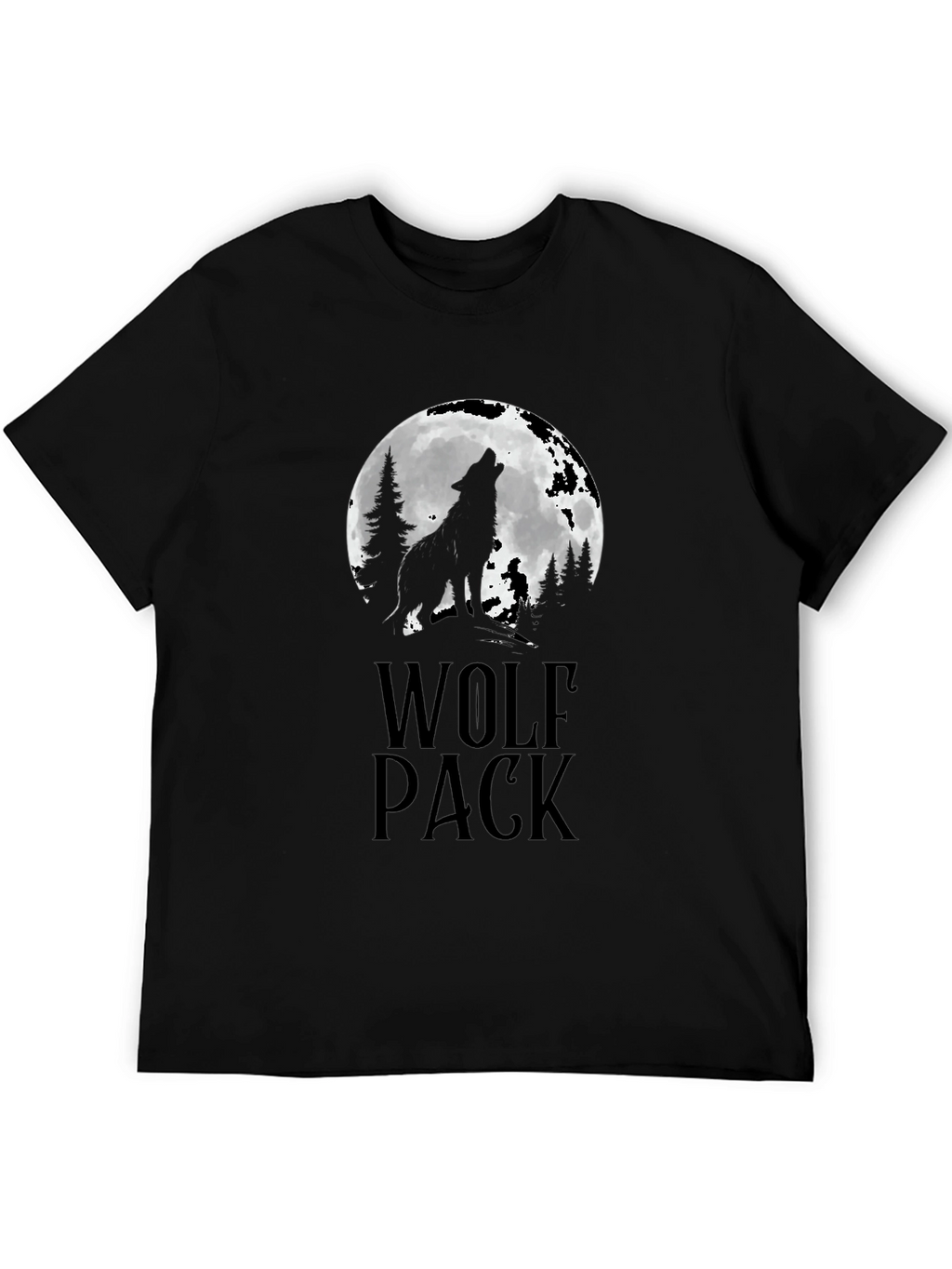 Wolf Pack T-Shirt - Howling Wolf Moon Design