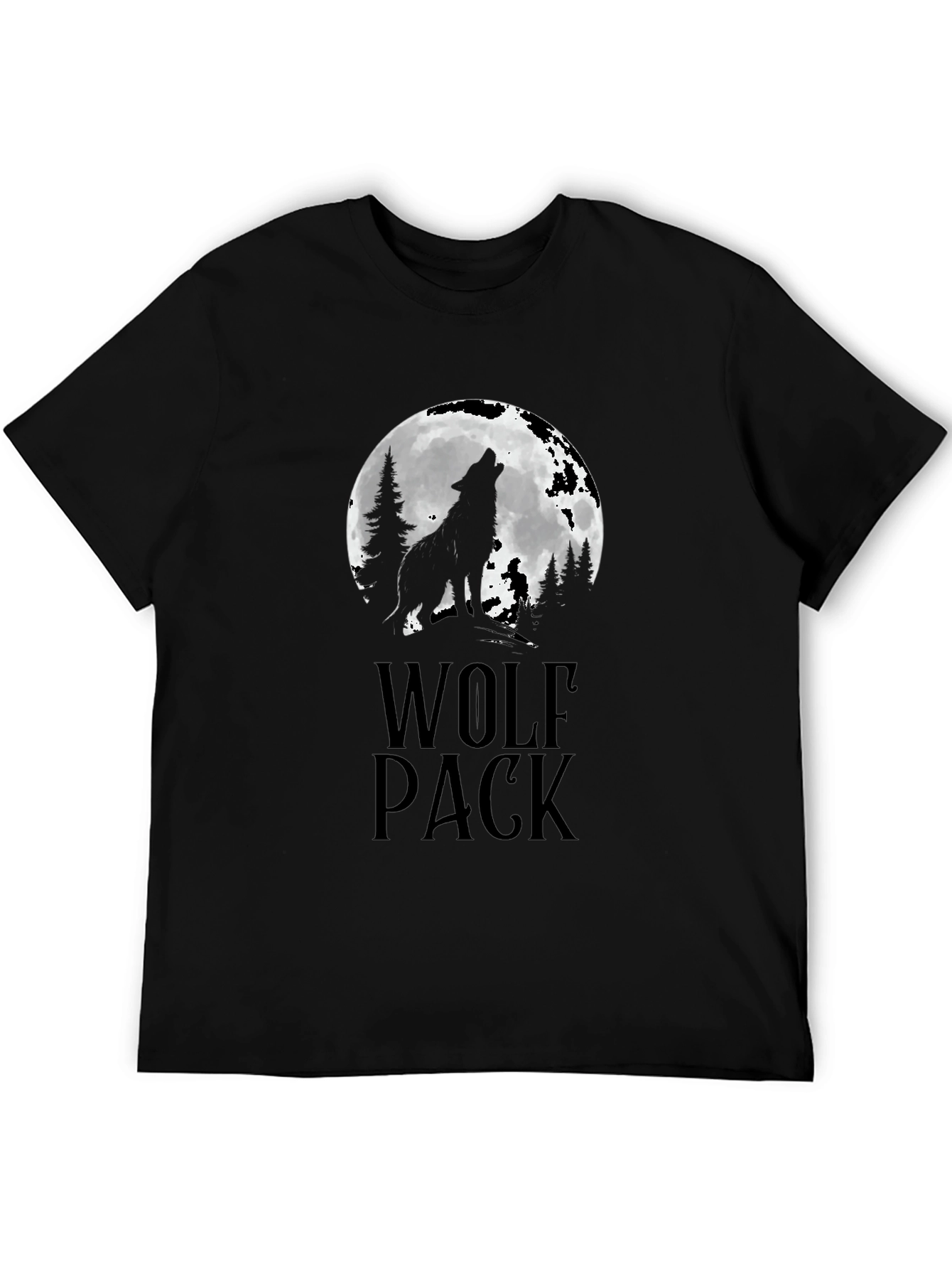 Wolf Pack T-Shirt - Howling Wolf Moon Design