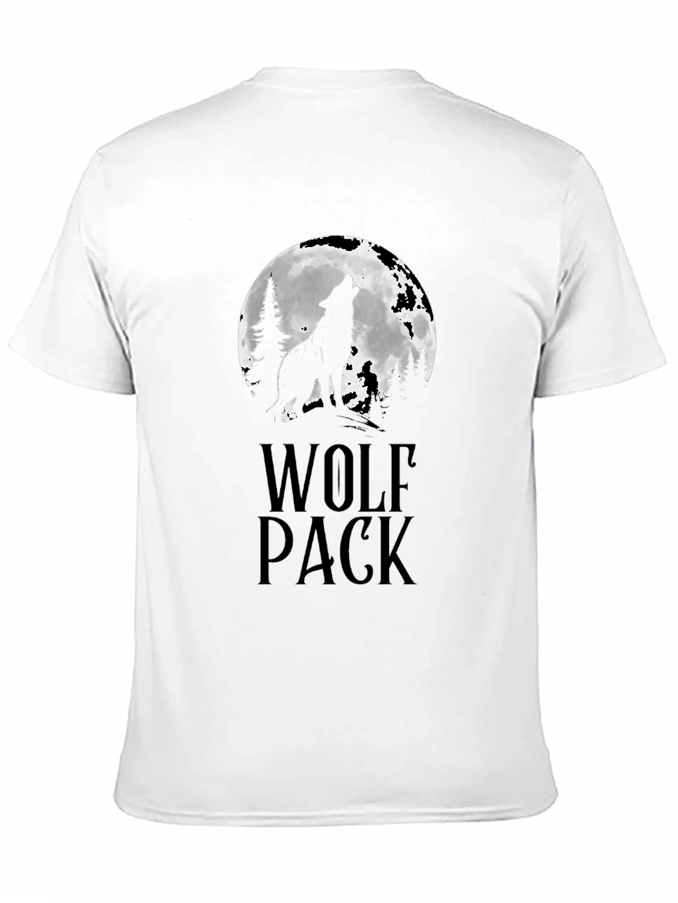 Wolf Pack T-Shirt - Howling Wolf Moon Design