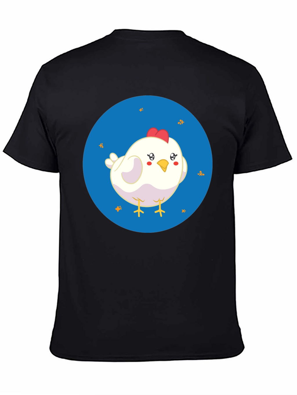 Cute Chicken Graphic Black T-Shirt