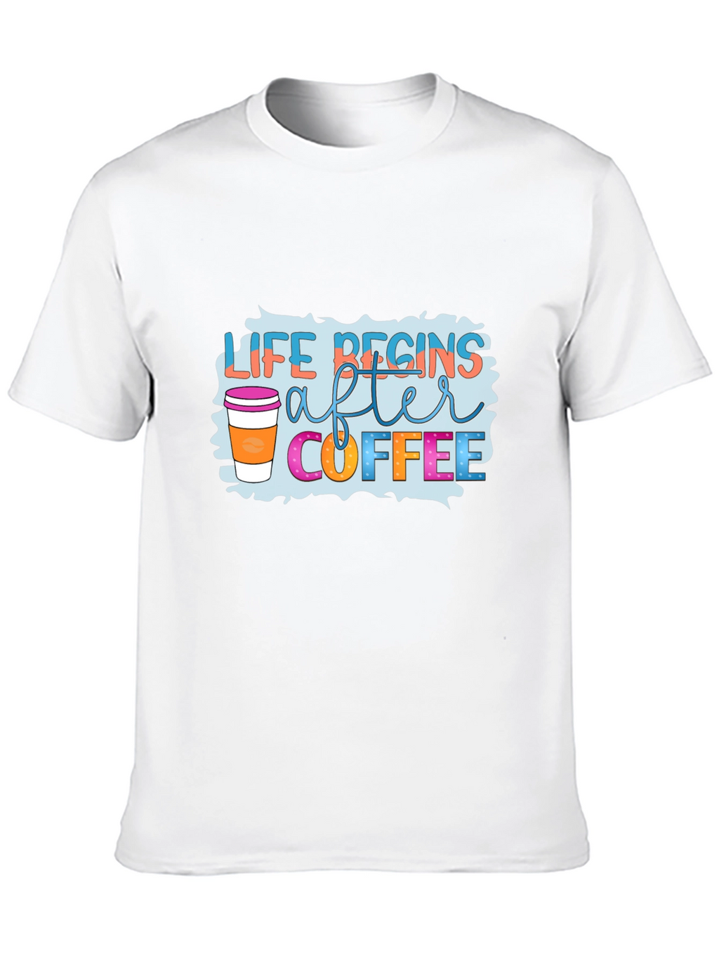 Life Begins After Coffee Black T-Shirt