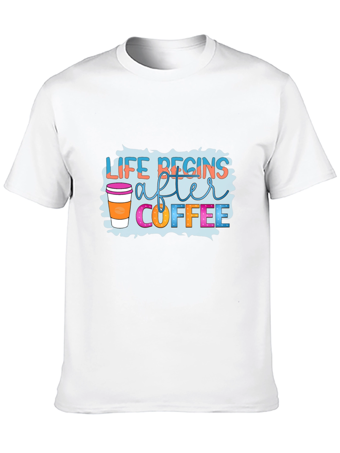 Life Begins After Coffee Black T-Shirt
