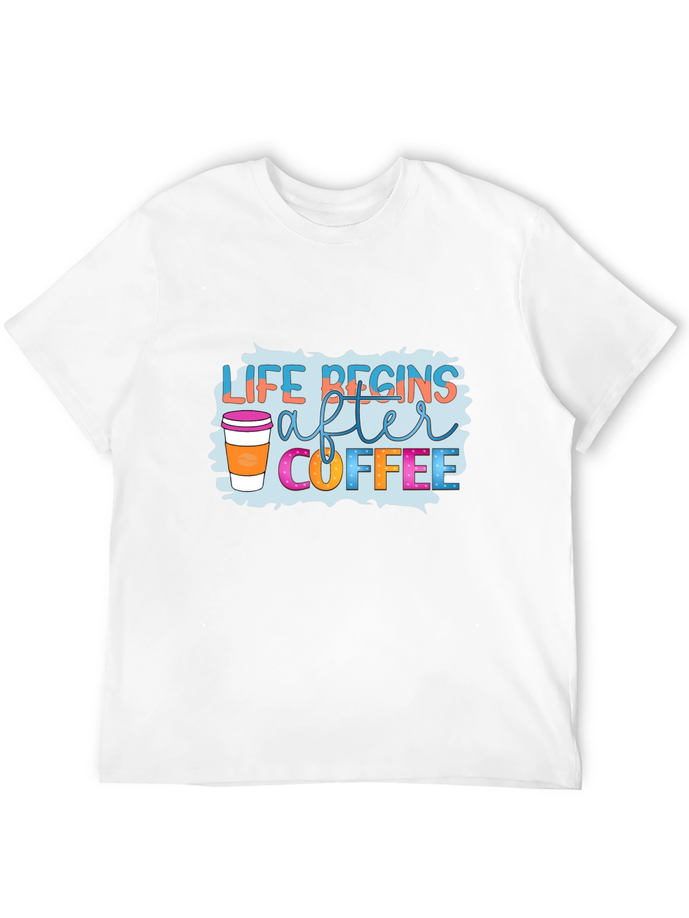Life Begins After Coffee Black T-Shirt