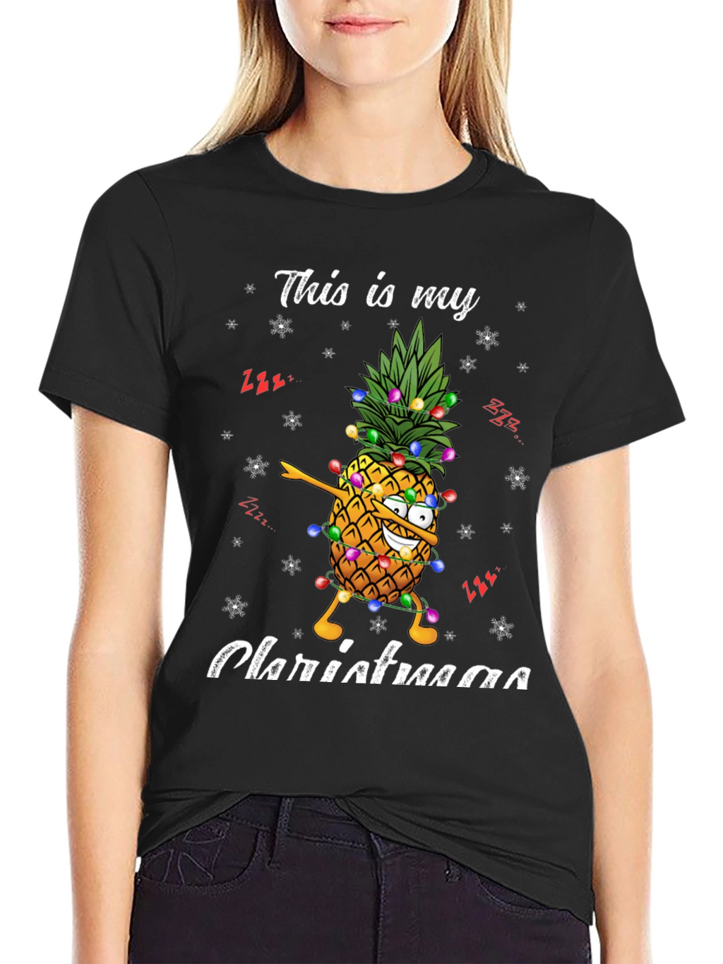 Christmas Pineapple T-Shirt - Festive Holiday Apparel
