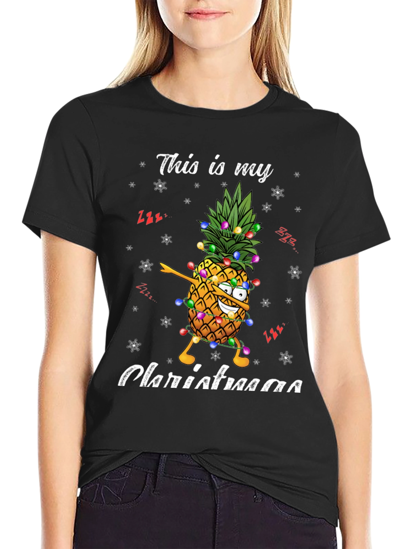 Christmas Pineapple T-Shirt - Festive Holiday Apparel