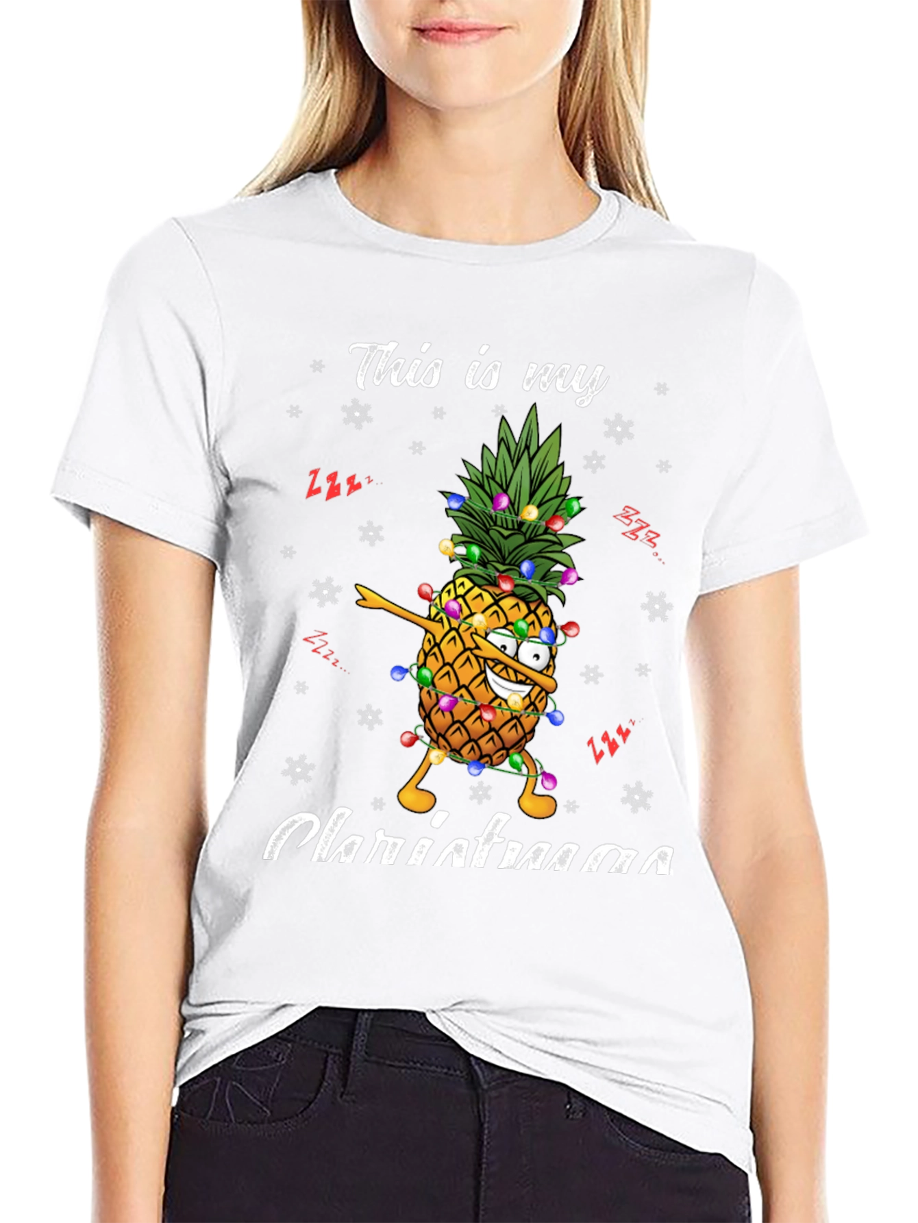 Christmas Pineapple T-Shirt - Festive Holiday Apparel