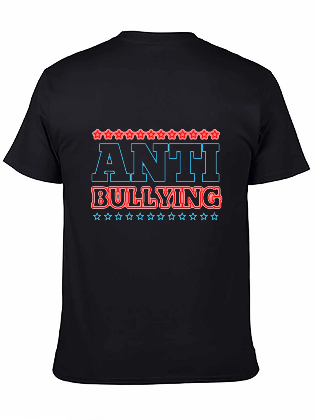 Anti-Bullying Graphic Tee - Black Casual T-Shirt