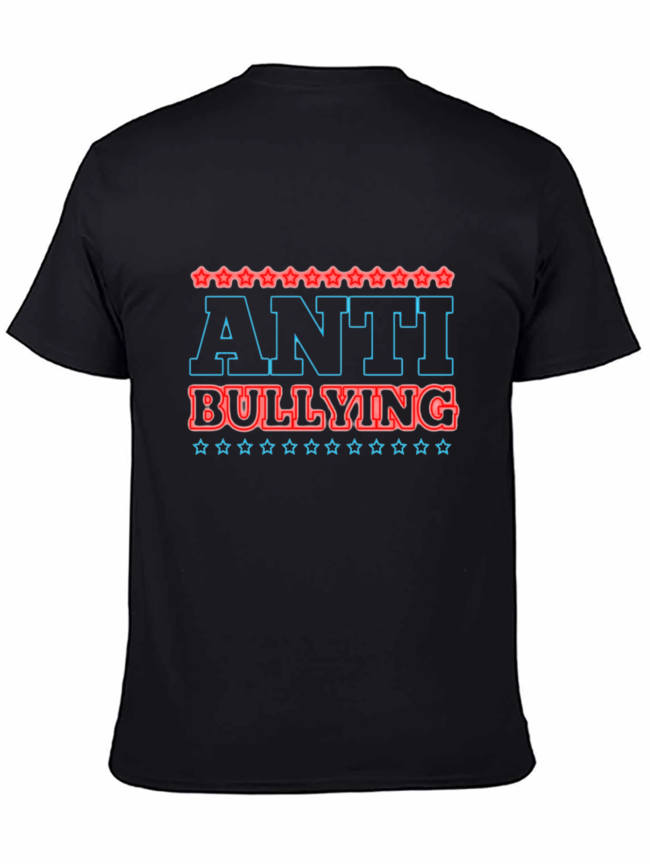 Anti-Bullying Graphic Tee - Black Casual T-Shirt
