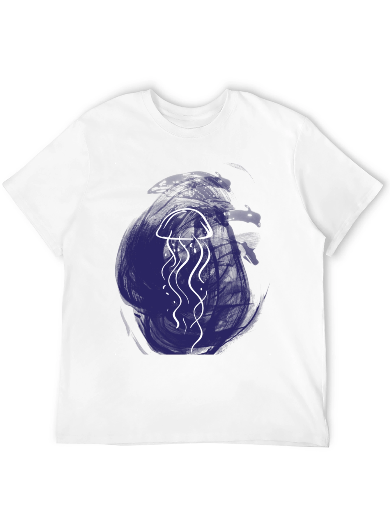 Jellyfish Graphic Tee - Artistic Black T-Shirt