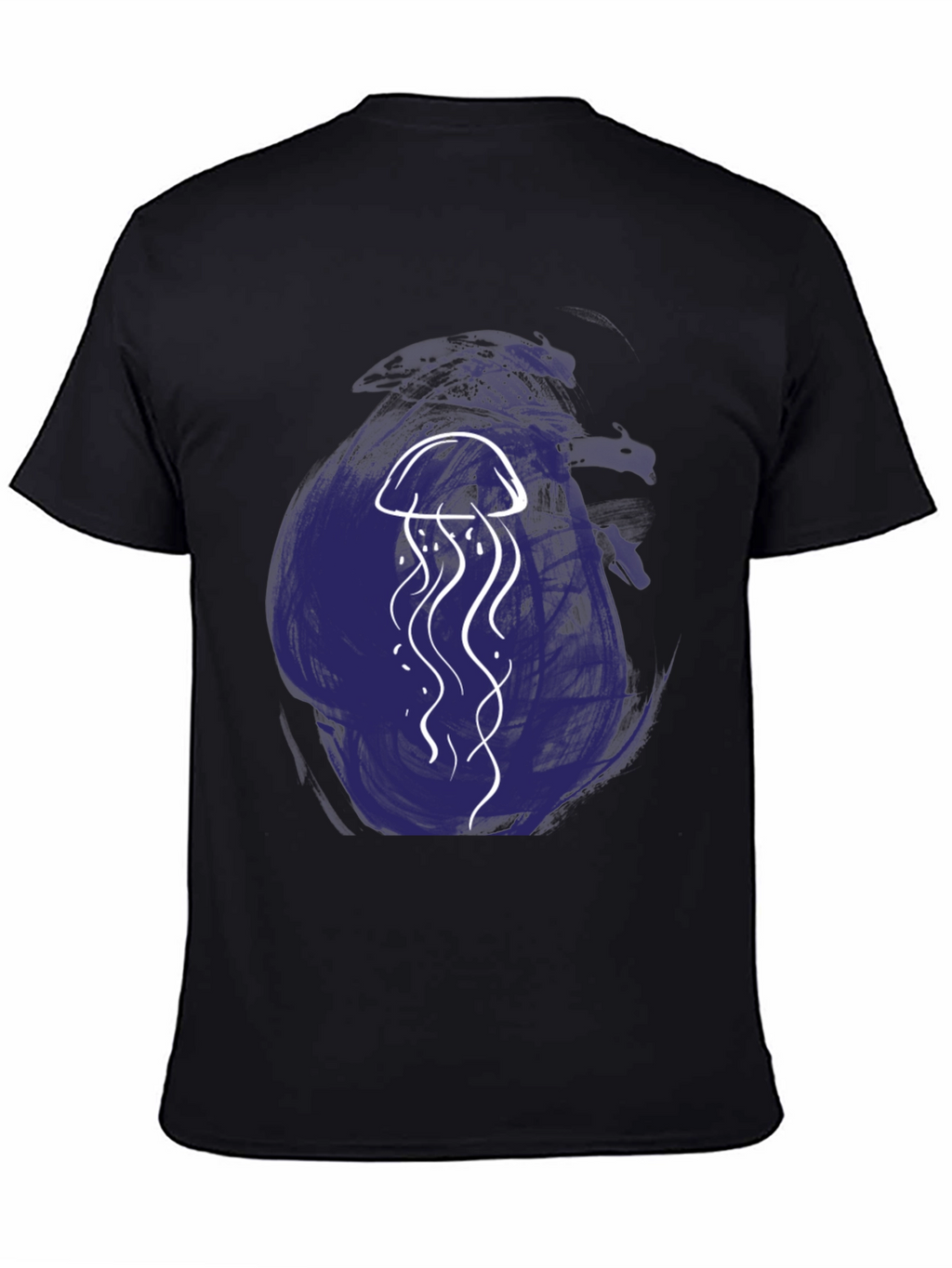 Jellyfish Graphic Tee - Artistic Black T-Shirt