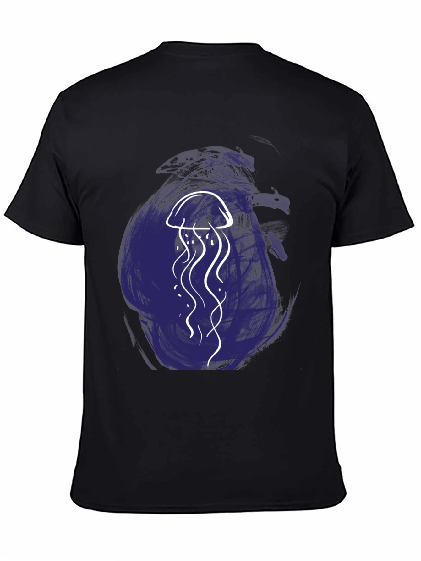 Jellyfish Graphic Tee - Artistic Black T-Shirt