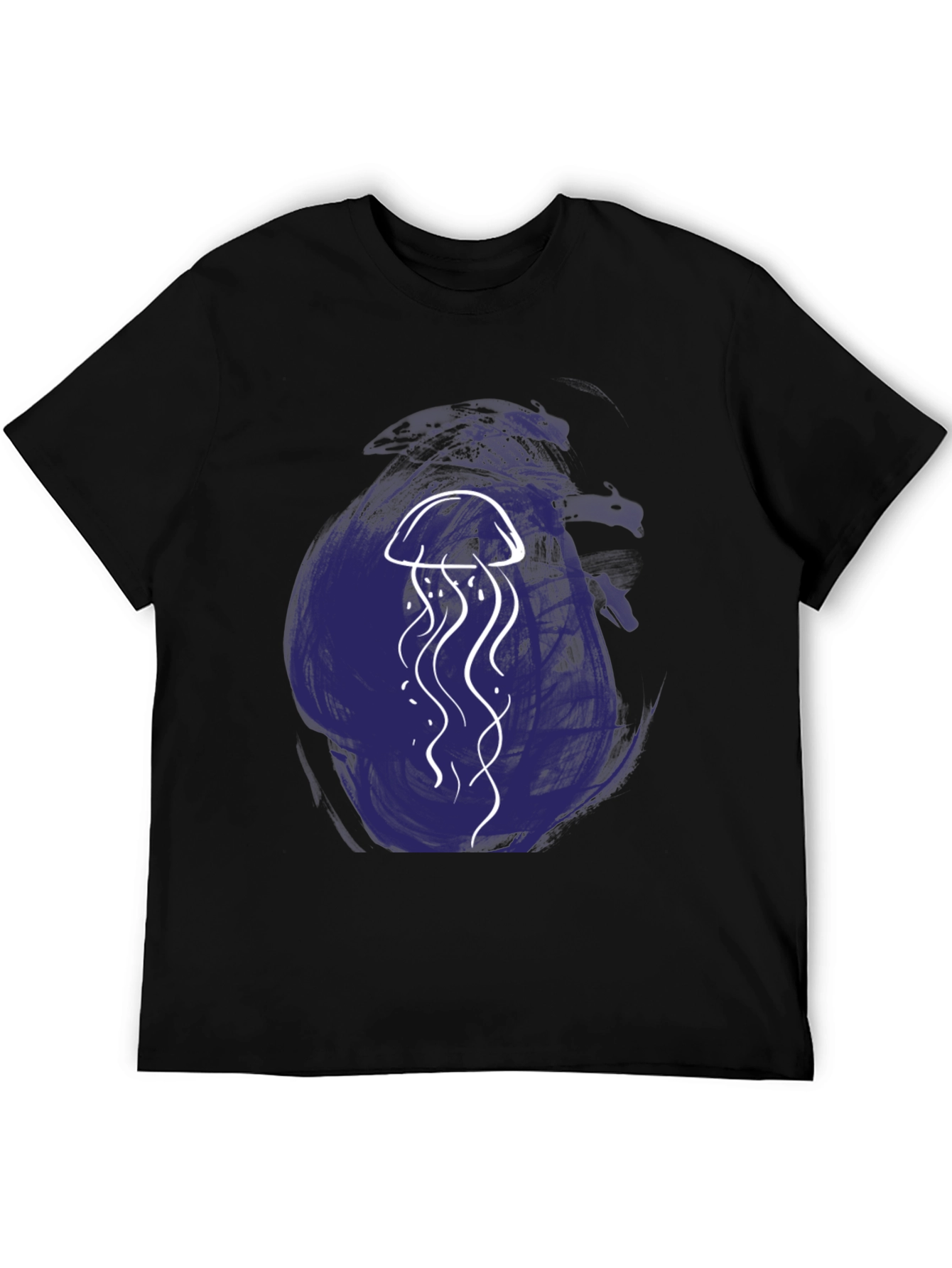 Jellyfish Graphic Tee - Artistic Black T-Shirt