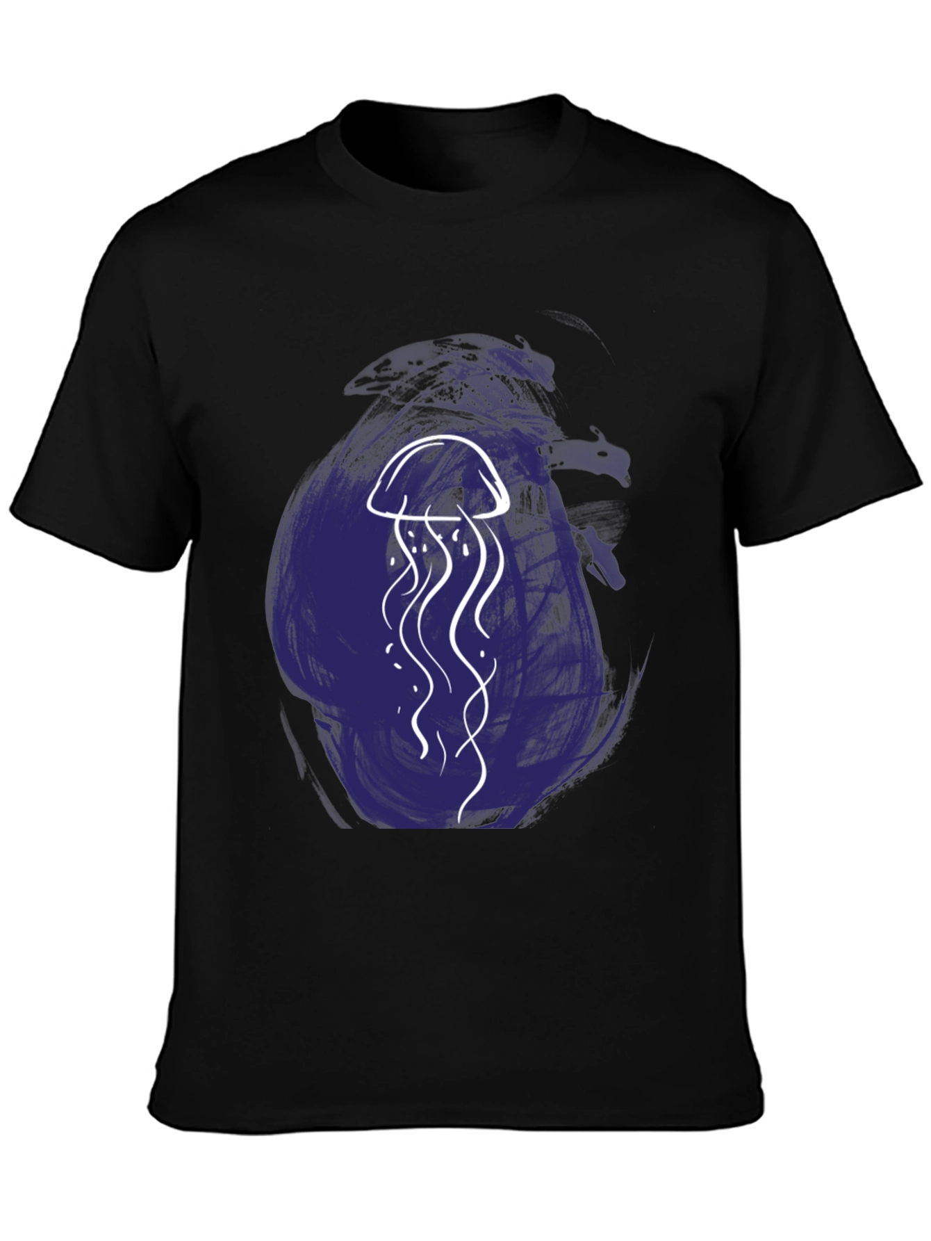 Jellyfish Graphic Tee - Artistic Black T-Shirt