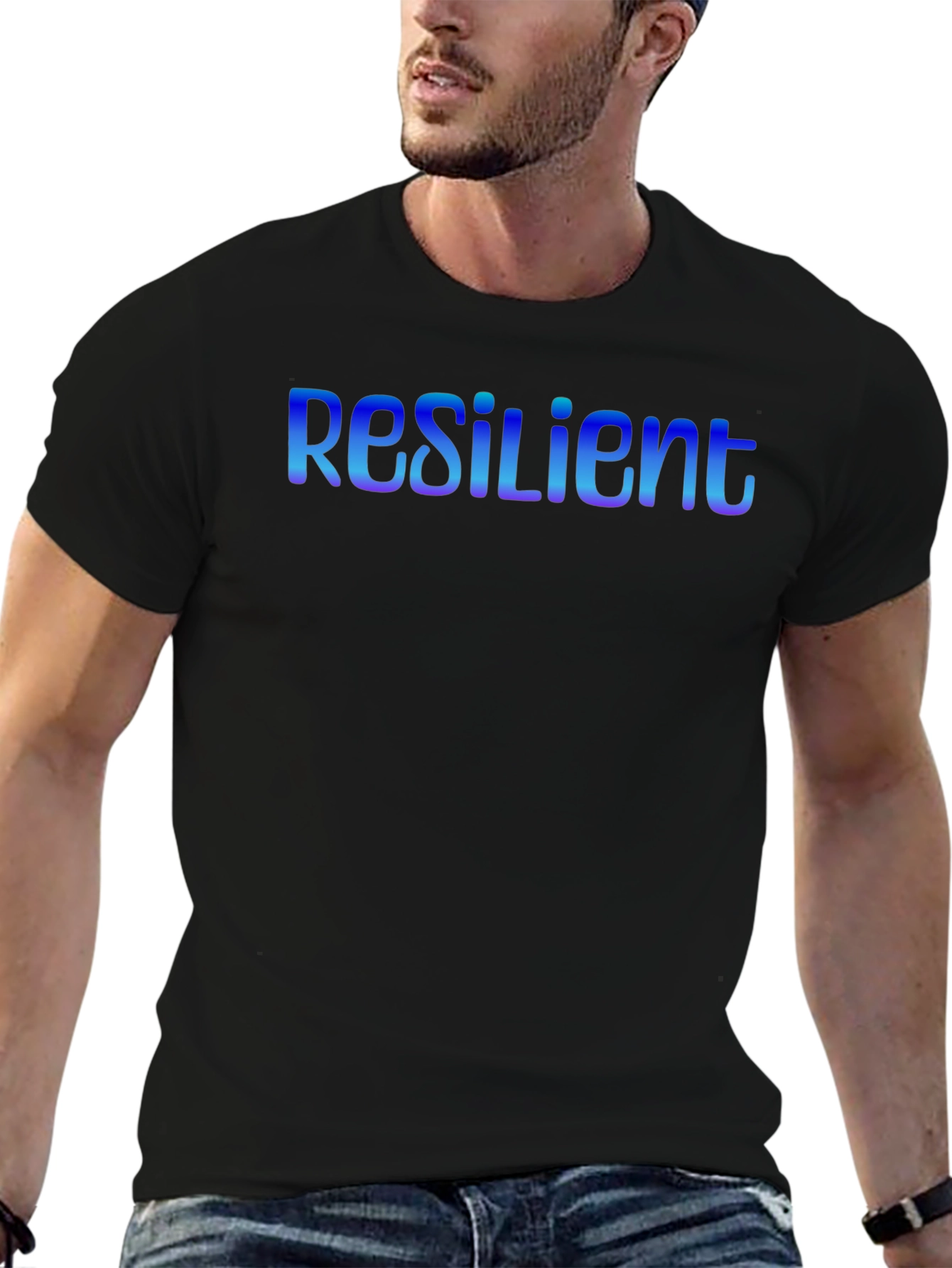 Resilient Black T-Shirt - Stylish Graphic Tee