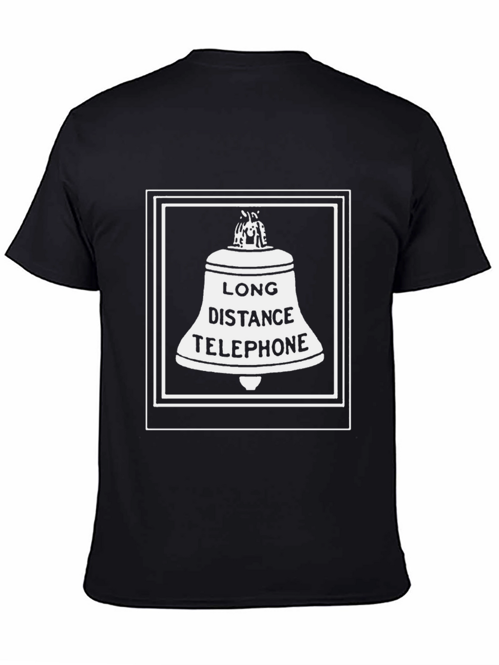 Long Distance Telephone Bell Graphic Tee - Black