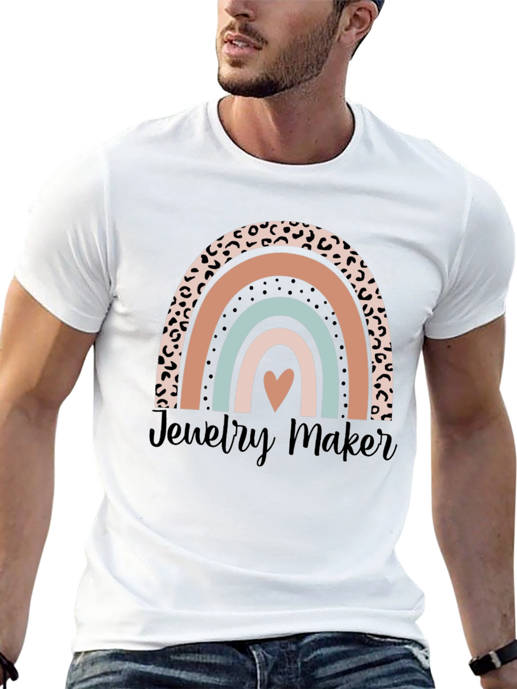 Jewelry Maker Leopard Rainbow T-Shirt