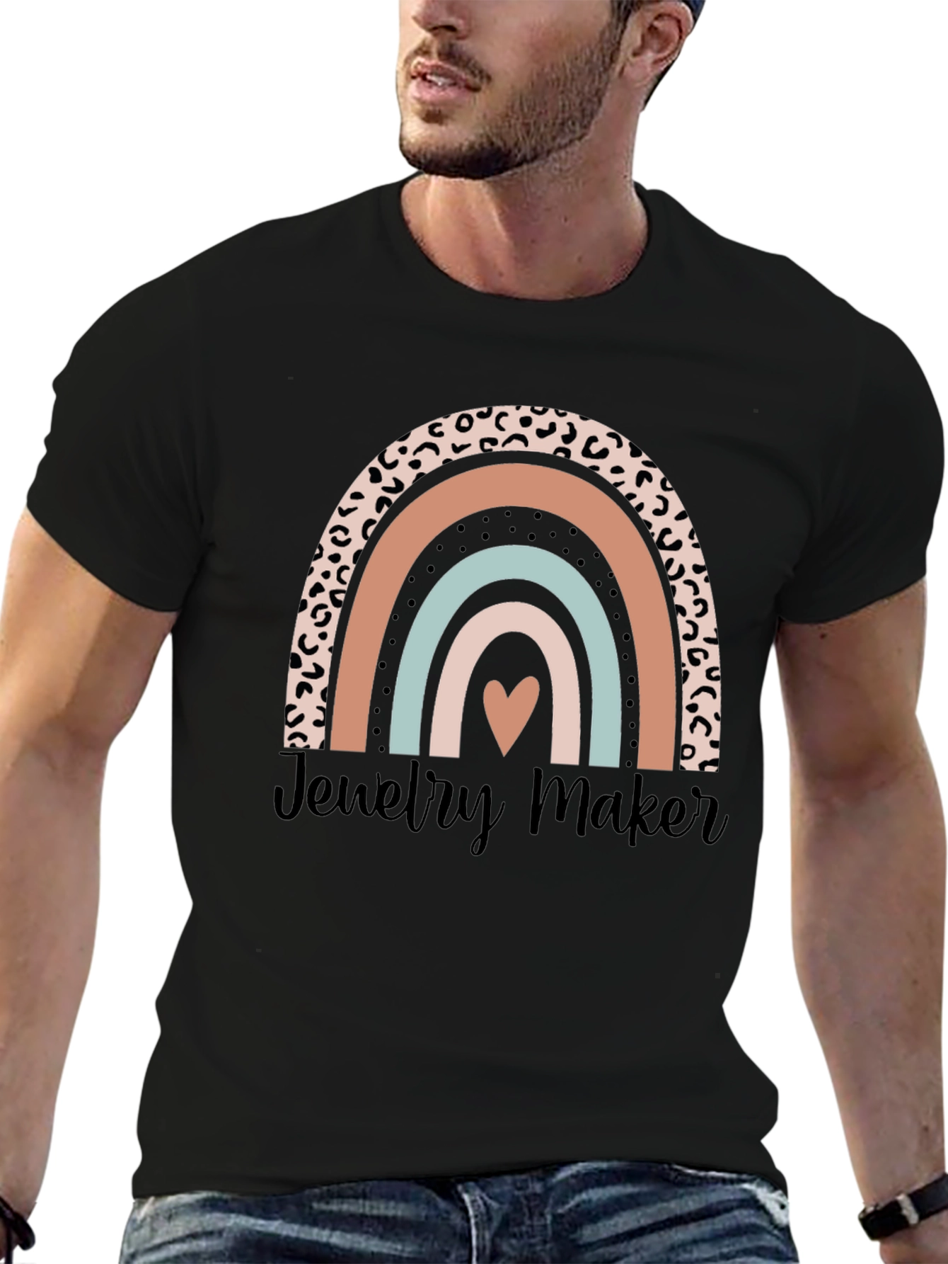 Jewelry Maker Leopard Rainbow T-Shirt