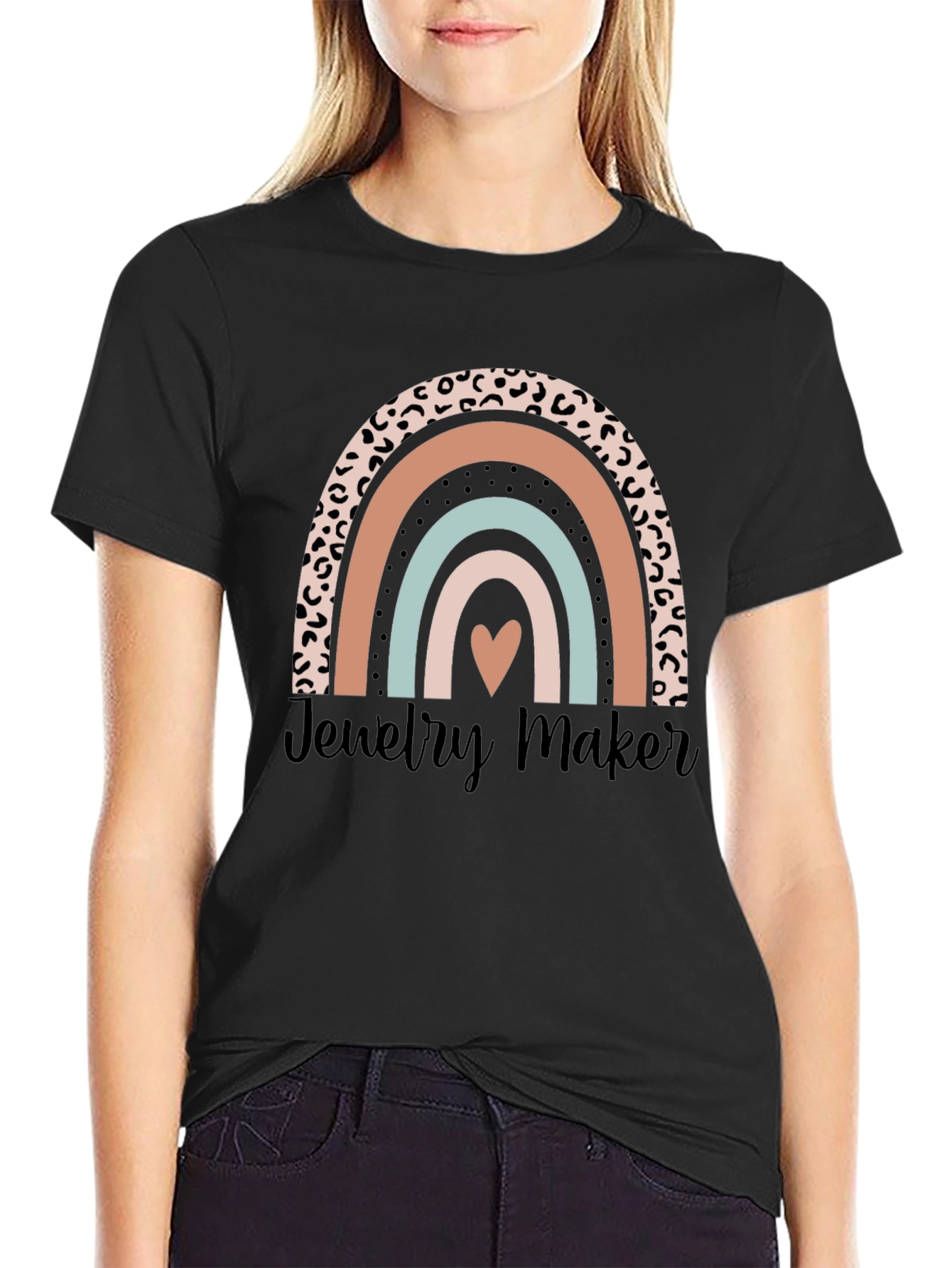 Jewelry Maker Leopard Rainbow T-Shirt