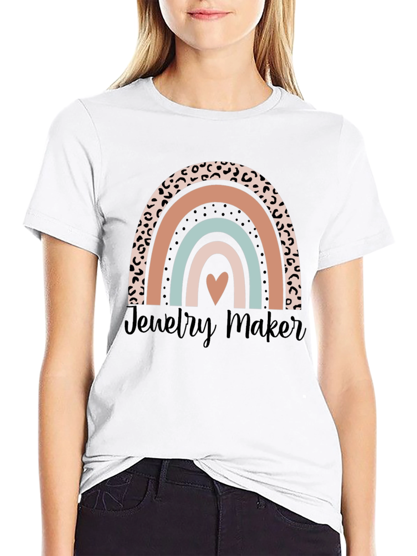 Jewelry Maker Leopard Rainbow T-Shirt