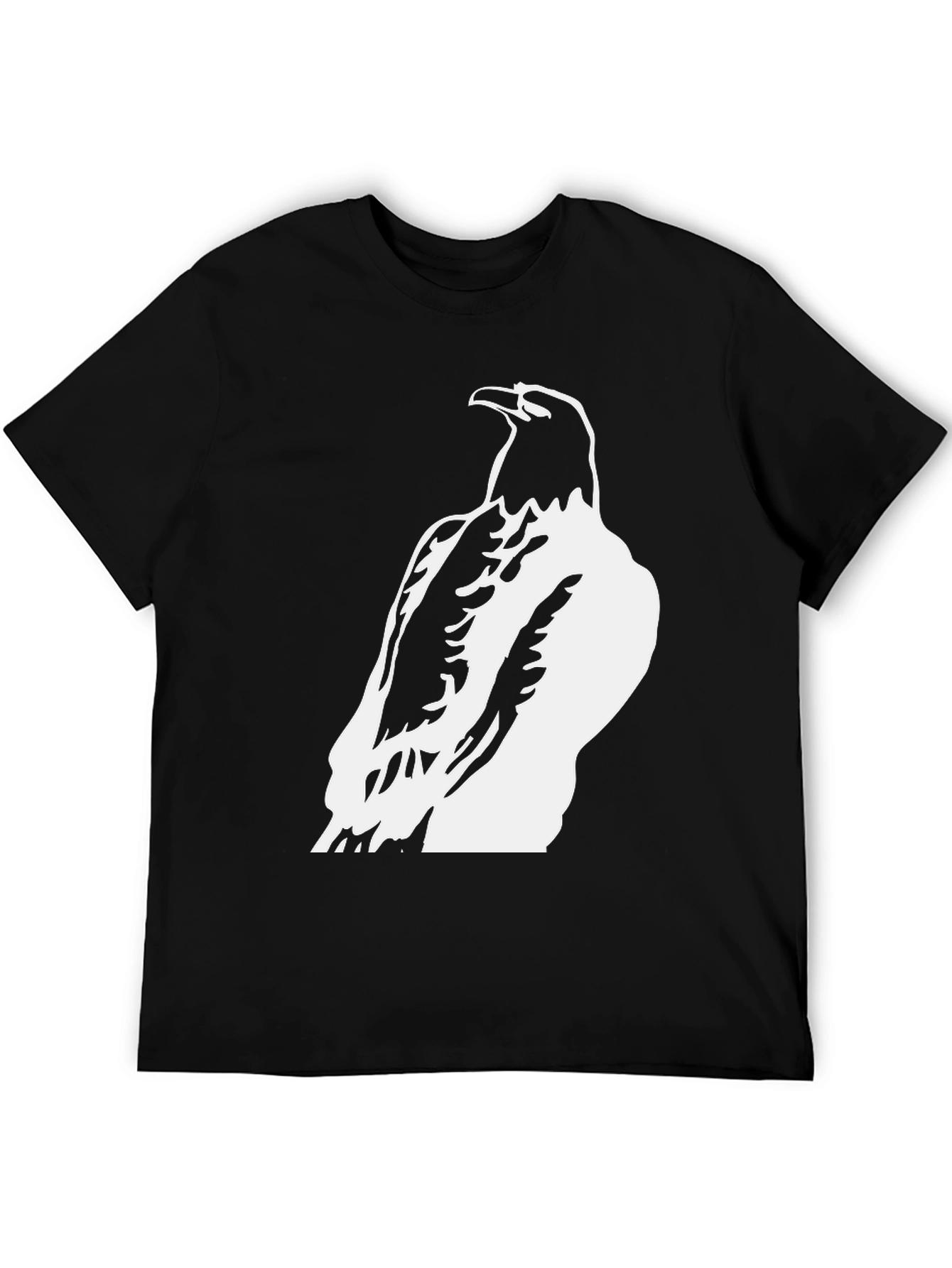 Raven Graphic Tee - Black Cotton Blend Casual Wear