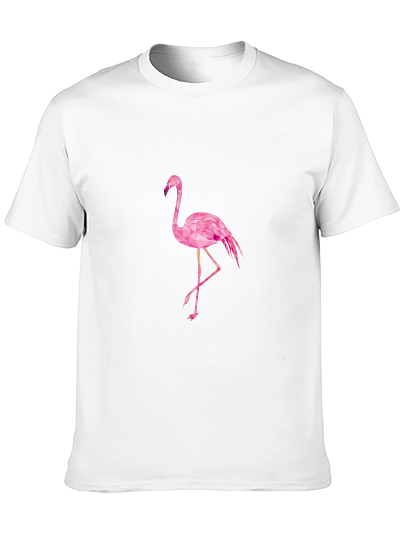 Black T-Shirt with Pink Flamingo Design