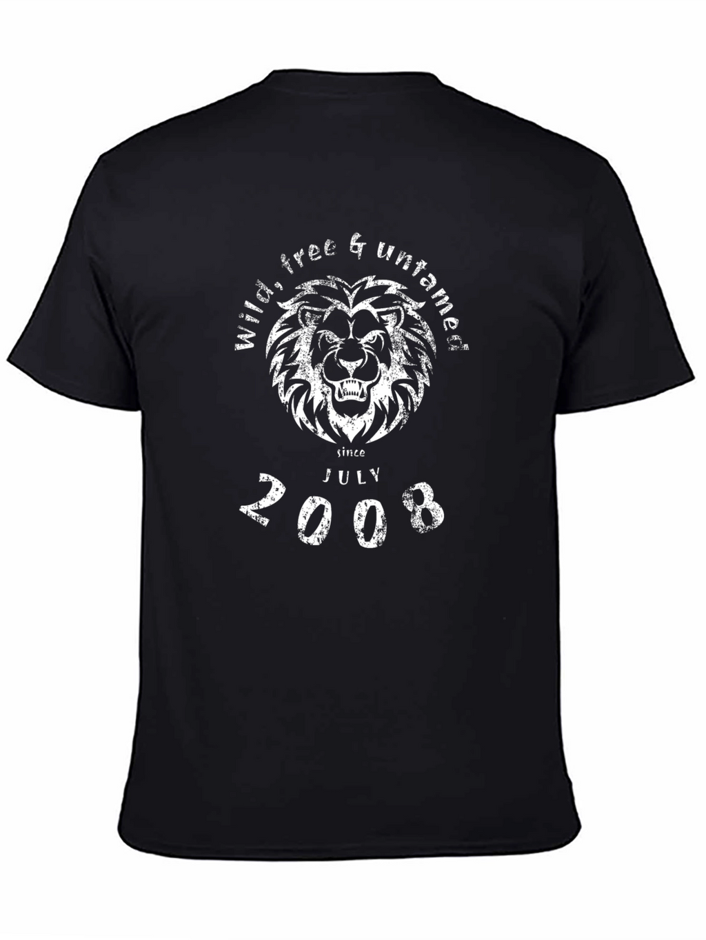 Wild Free Untamed Lion Graphic Tee - Black
