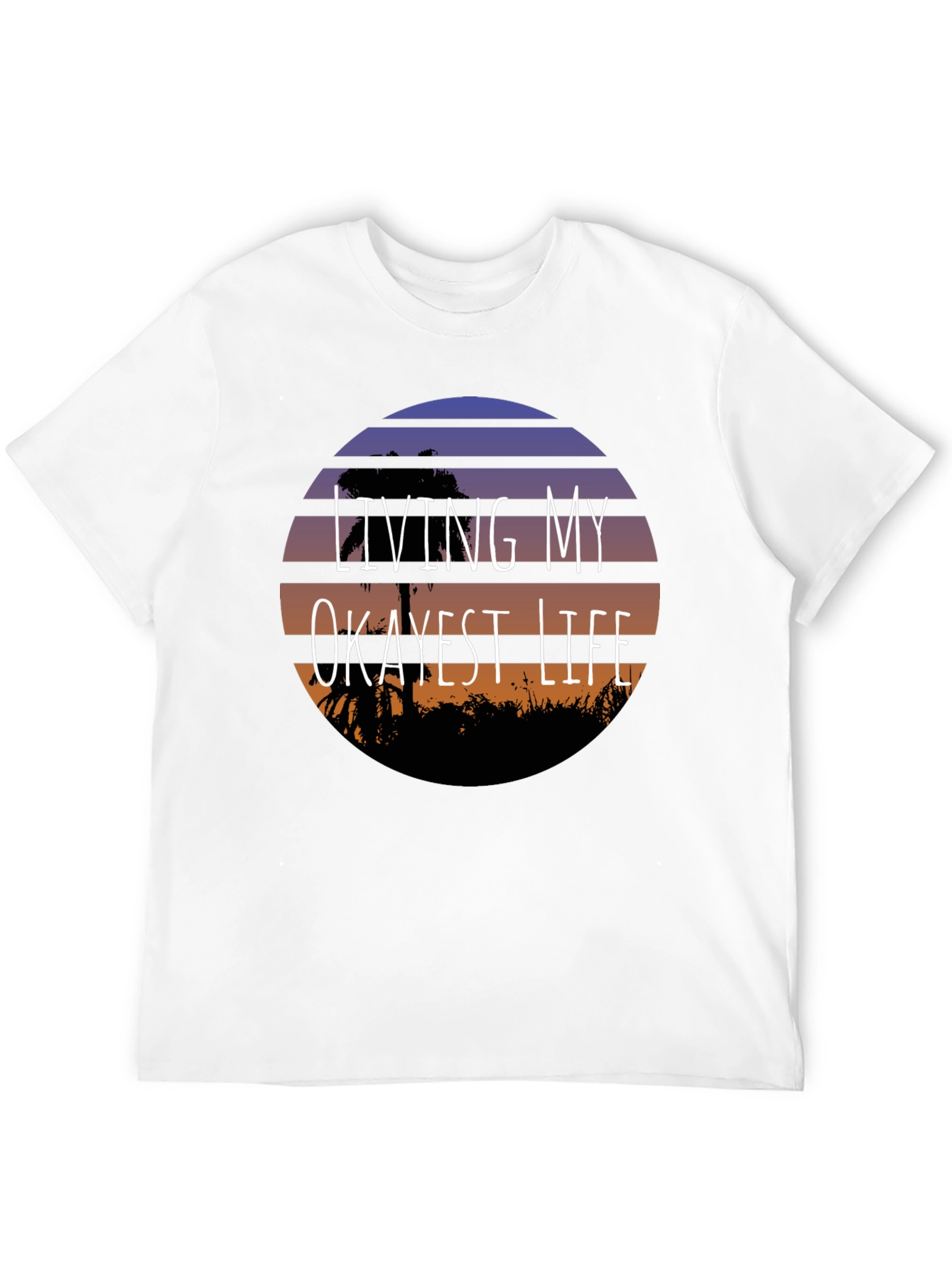 Living My Okayest Life Black Graphic Tee