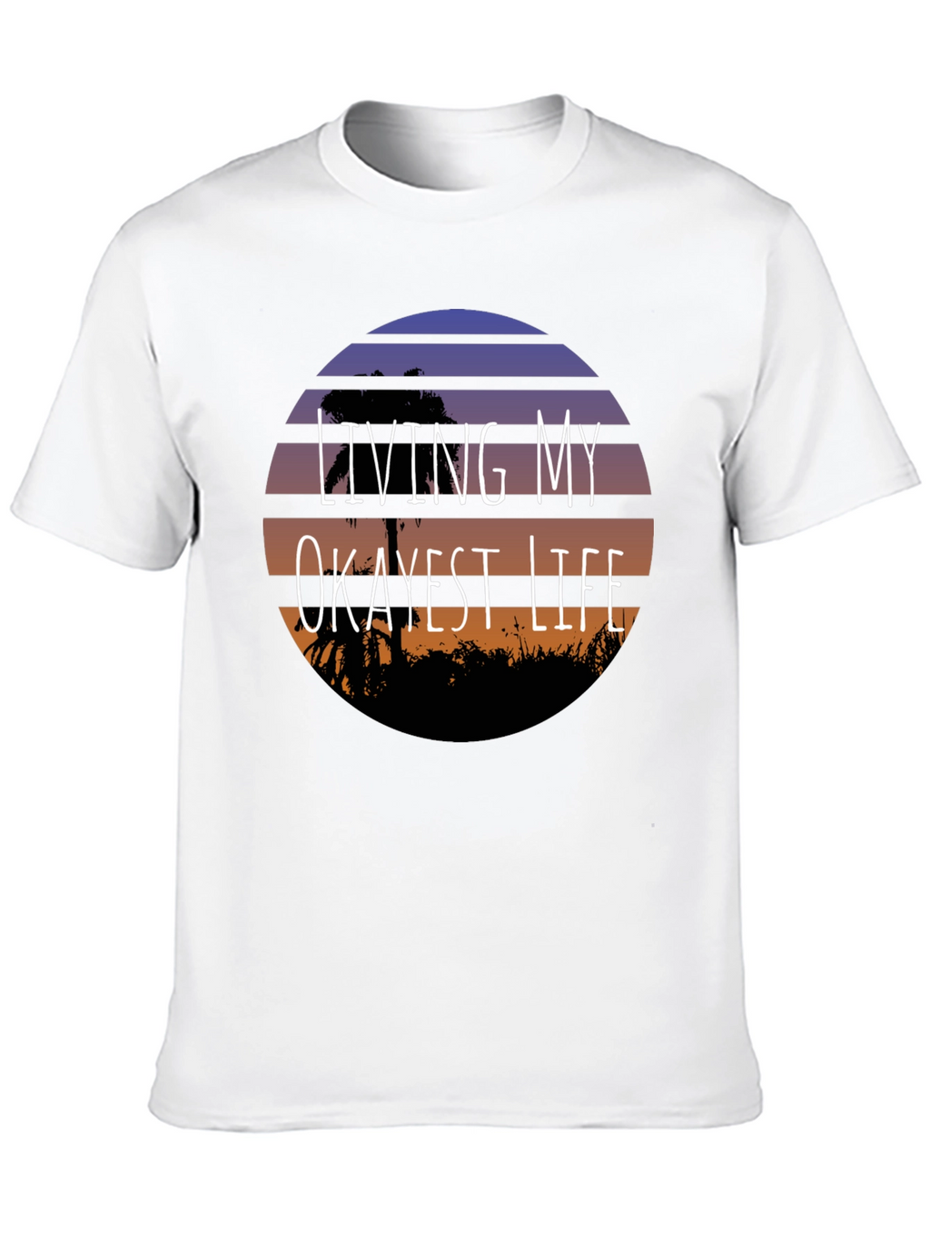 Living My Okayest Life Black Graphic Tee